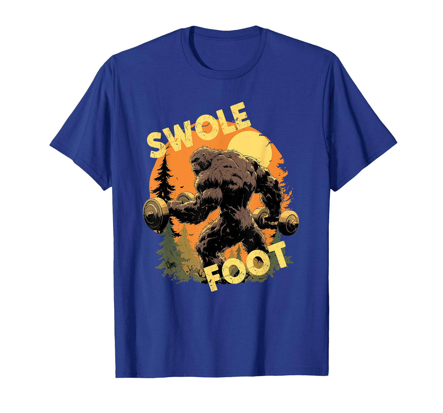 Bigfoot Weightlift Swole Foot Exercise Gym Funny Sasquatch T-Shirt