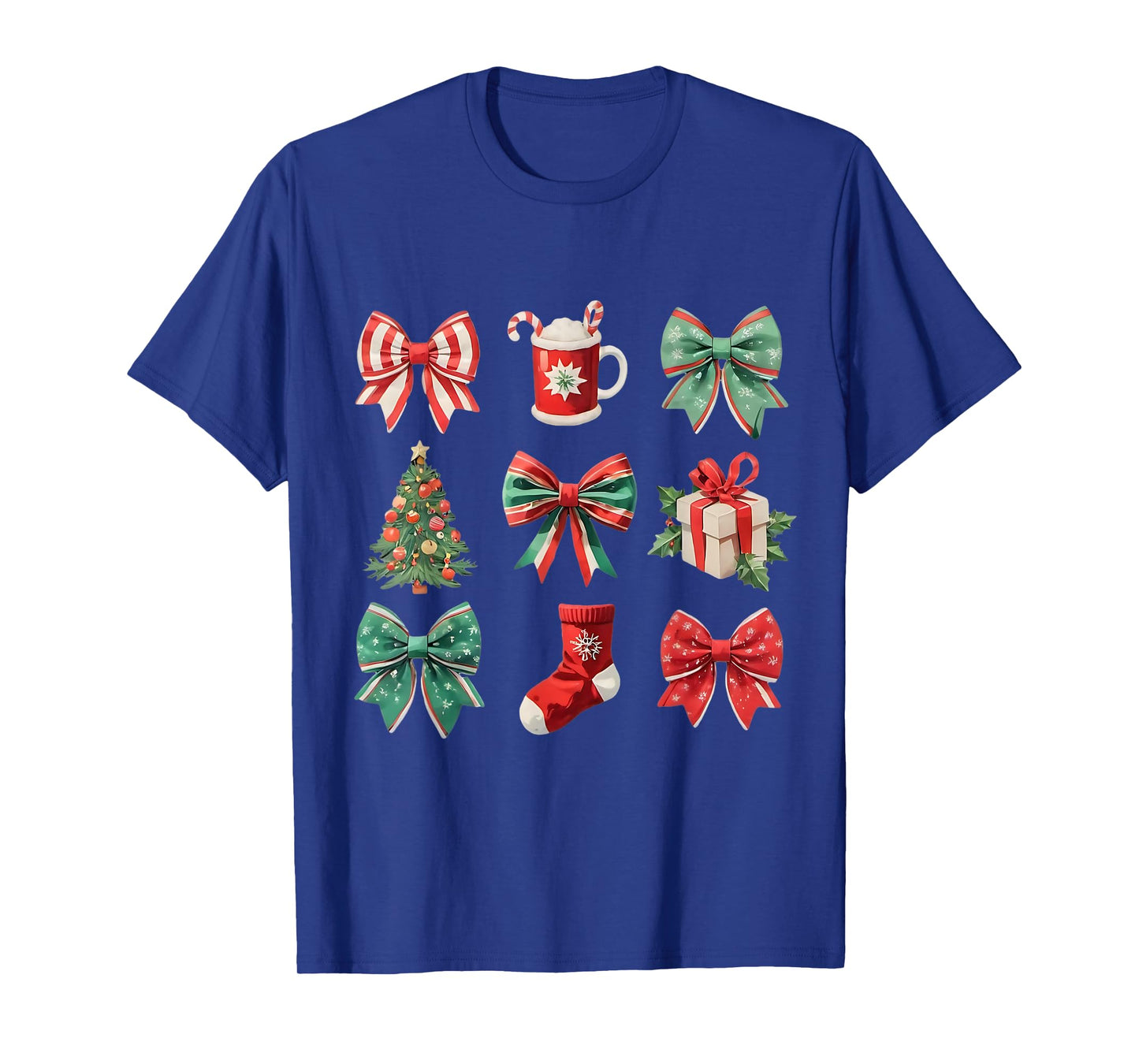 Christmas Coquette Bows Retro Xmas Season Women Girls Kids T-Shirt
