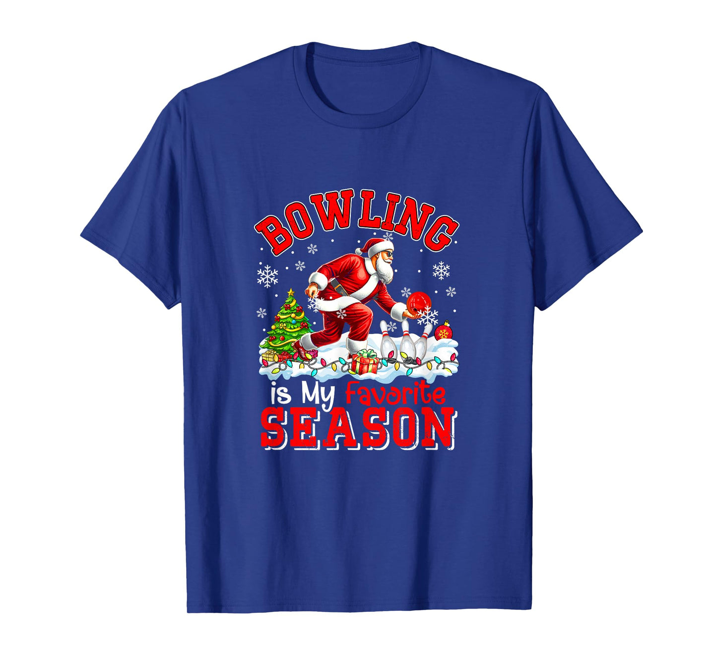 Bowling is Favorite Season Costume Player Christmas Santa T-Shirt