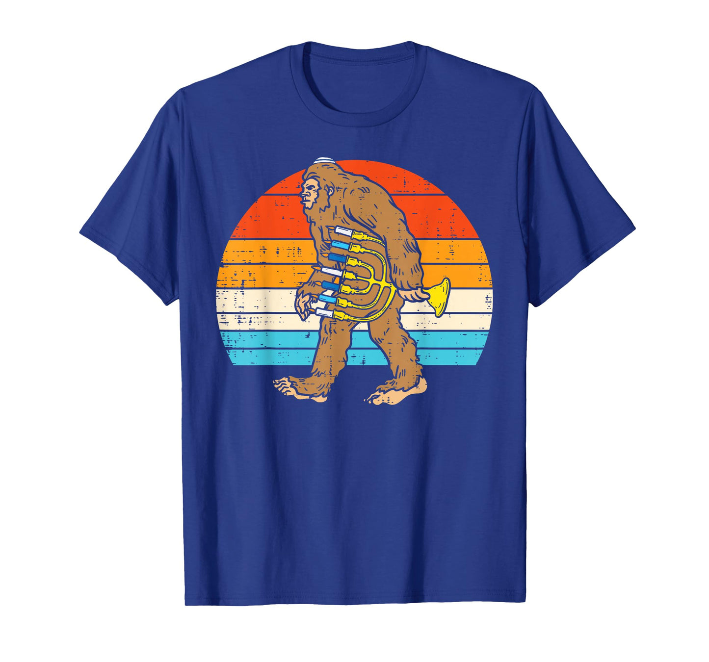 Jewish Bigfoot Sasquatch Menorah Hanukkah Chanukah PJs Men T-Shirt