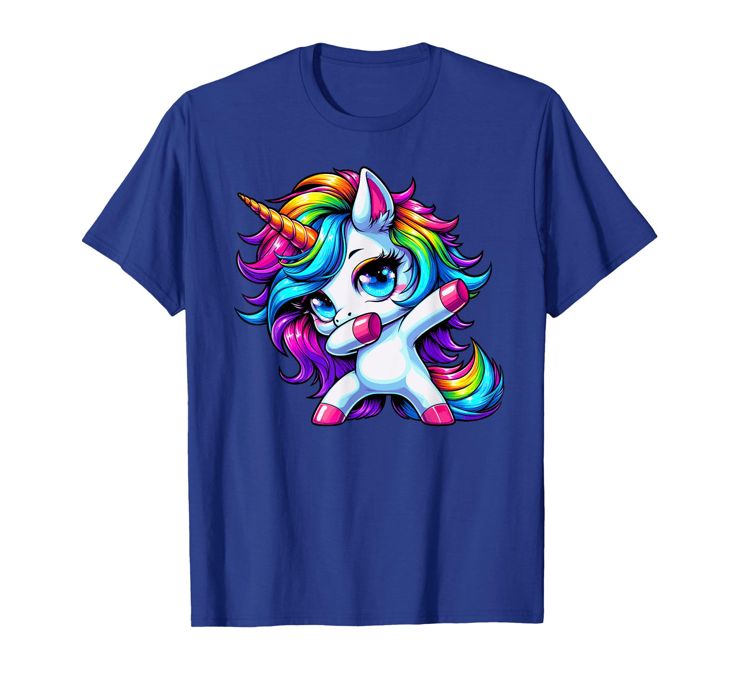 Dabbing Unicorn Girls Kids Women Rainbow Cute Unicorn Dab T-Shirt