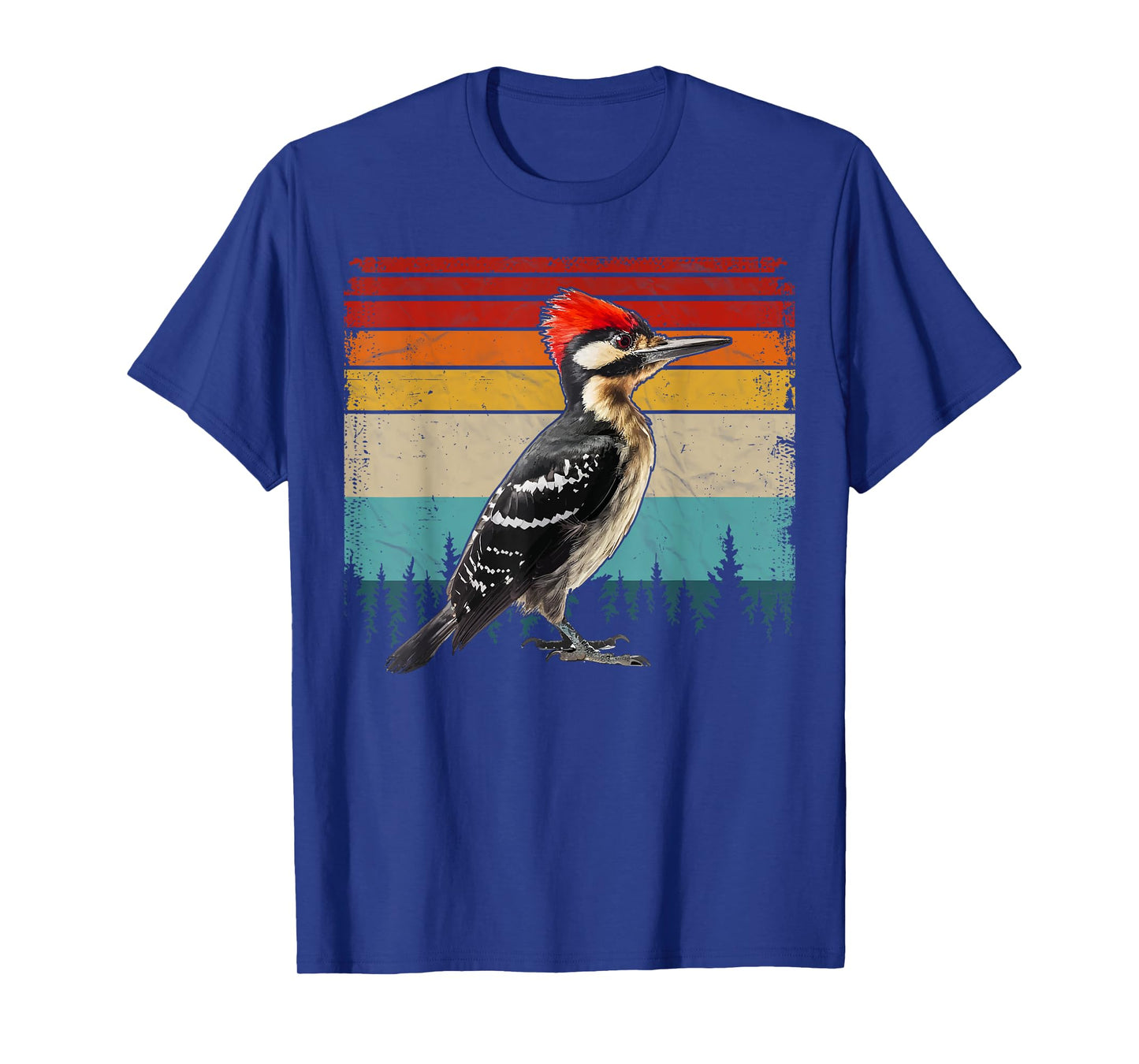 Vintage Distressed Retro Style Cool Woodpecker Bird T-Shirt