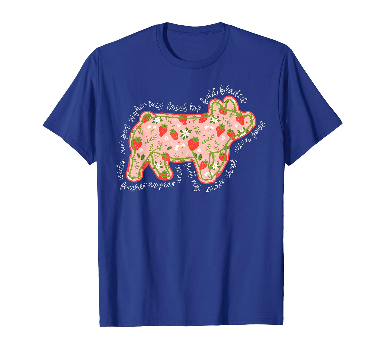 Pig Strawberry Stock Show Livestock Show Mom Hog Breeder T-Shirt