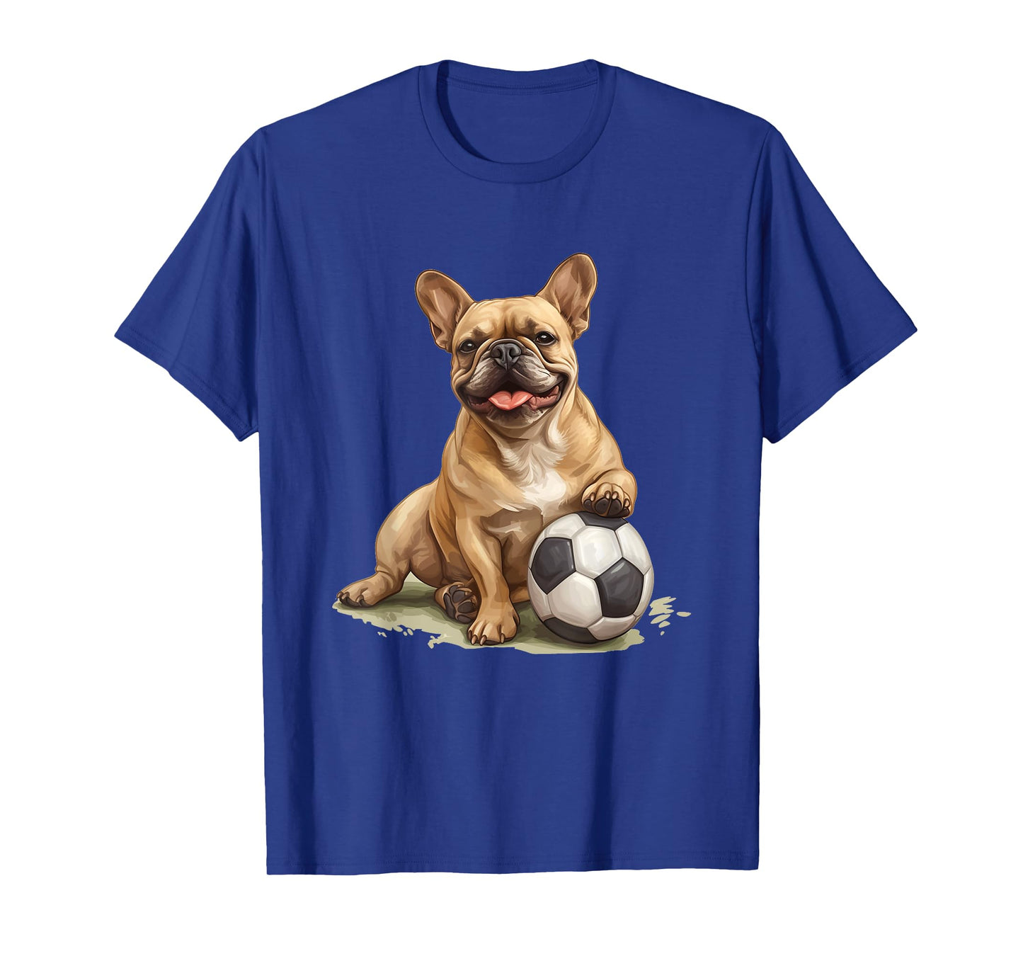 Adorable French Bulldog Soccer Ball Sports Team Animal Men Women Kids T-Shirt