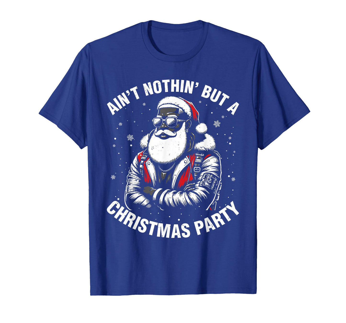 African American Santa Claus Christmas Pajama Men and Women T-Shirt