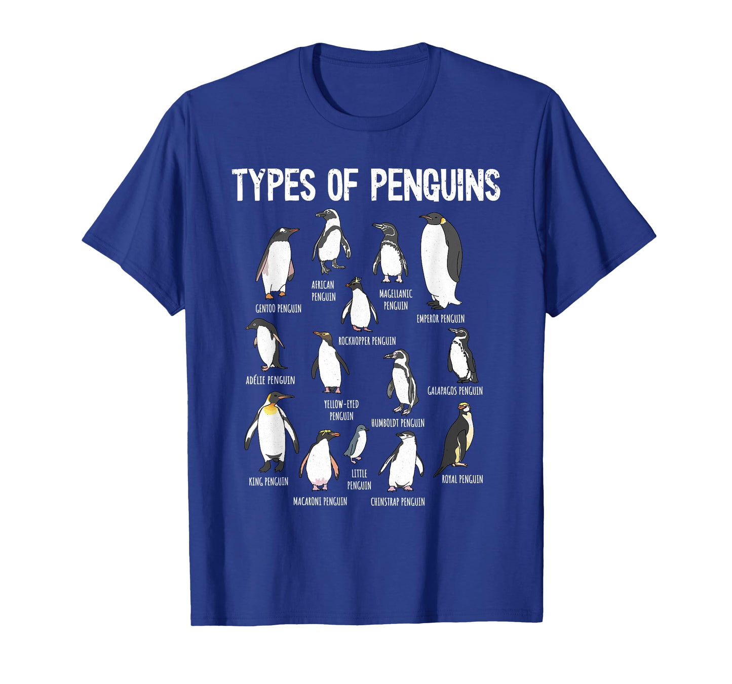Penguin Types, Penguin Lover Art, Bird Lover, Penguin T-Shirt