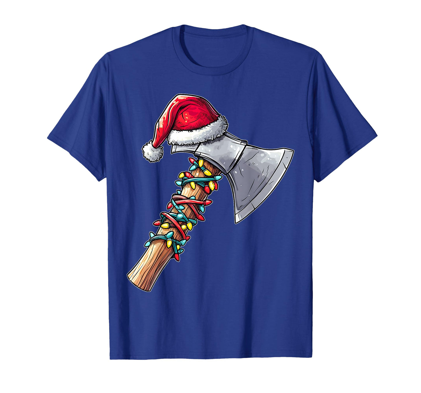 Axe Throwing Axe Thrower Christmas Hat Xmas T-Shirt - Unisex-Adults, Short Sleeve, T-Shirt, Black, Small