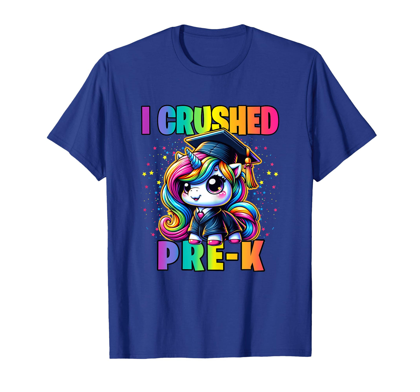 Graduation I Crushed Pre-K Unicorn Preschool Girls Grad T-Shirt