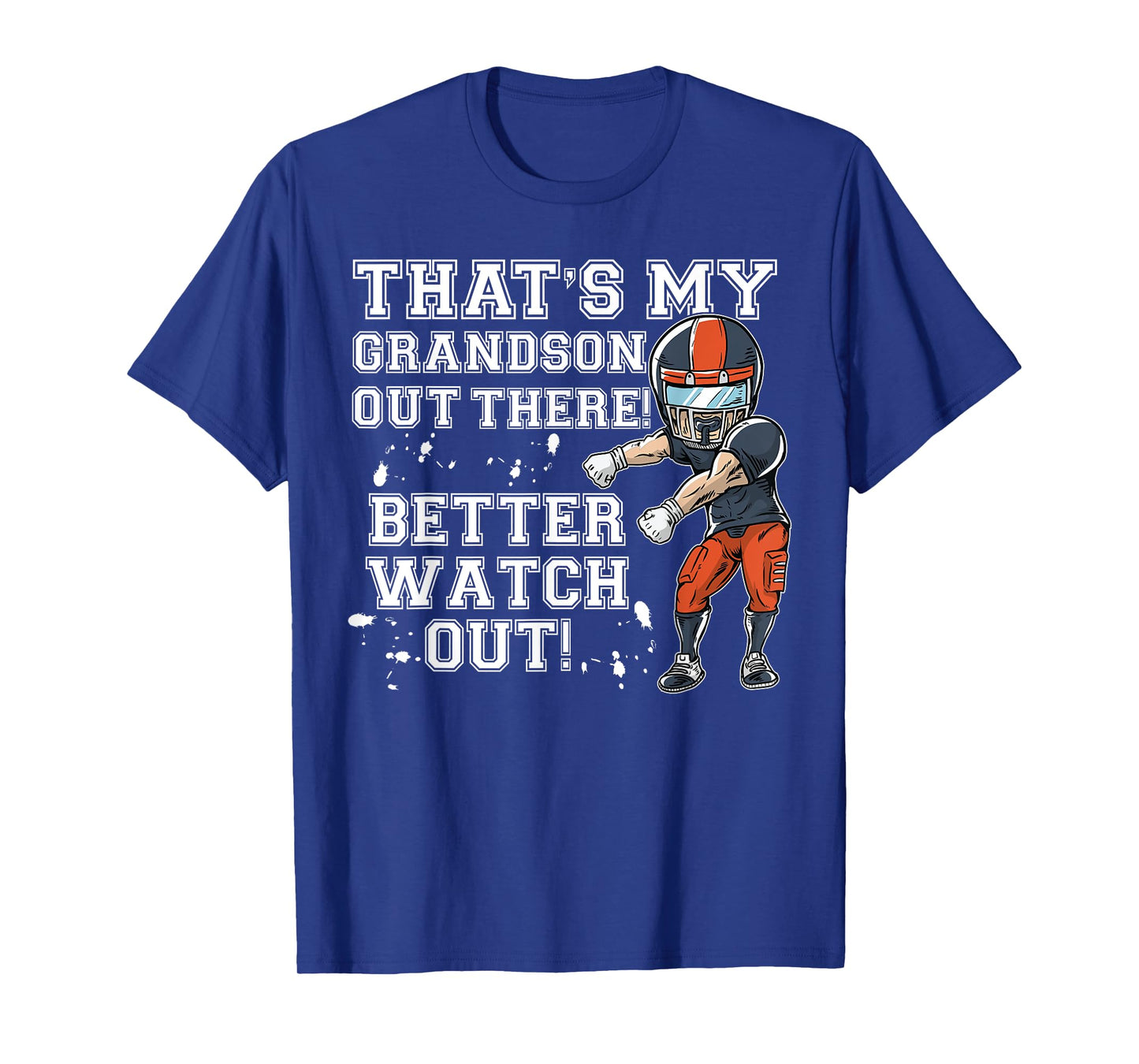 That's My Grandson Out There Orange Football Grandma T-Shirt