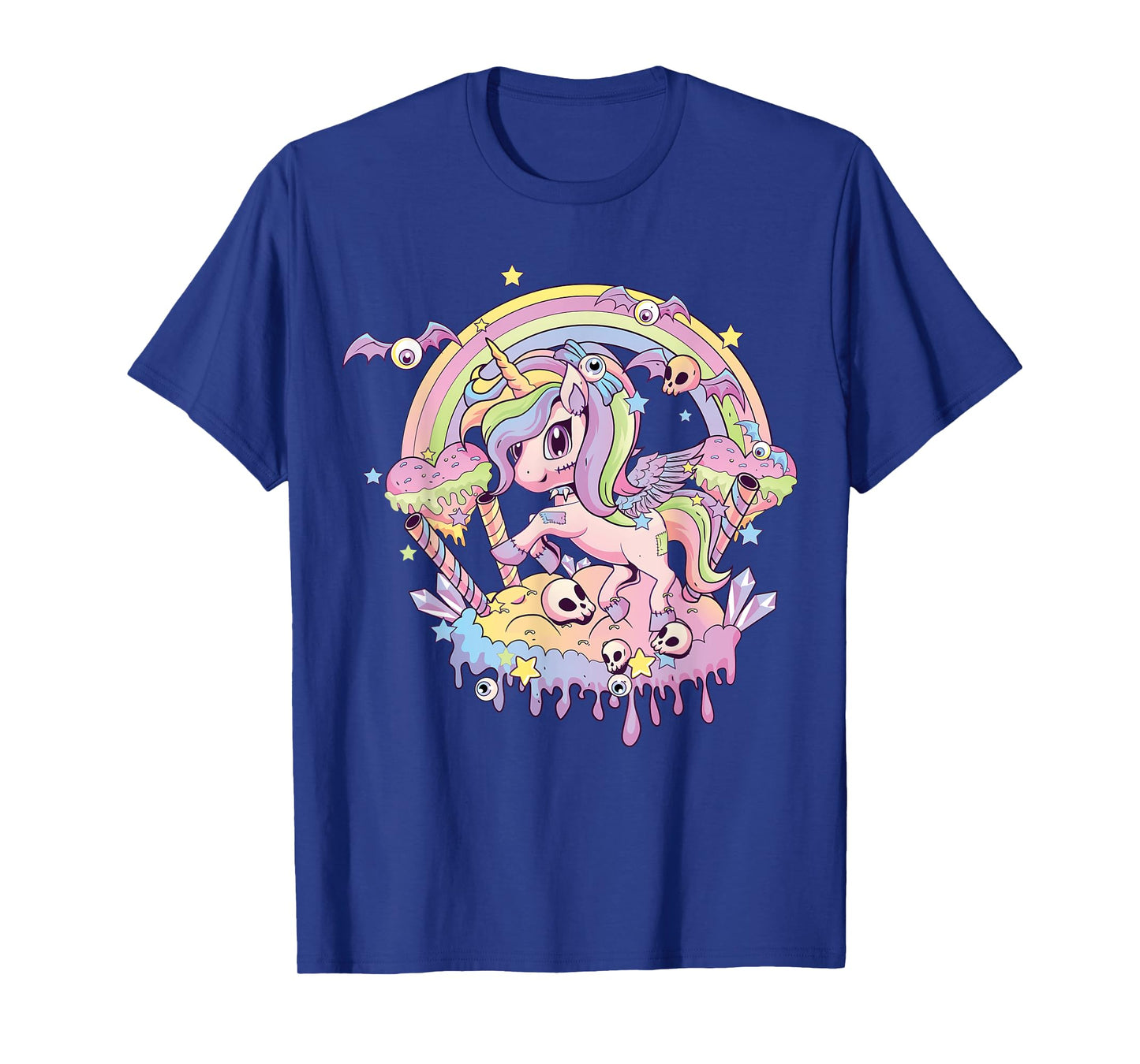 Pastel Goth Cute Creepy Unicorn Gothic Kawaii Menhera Wiccan T-Shirt