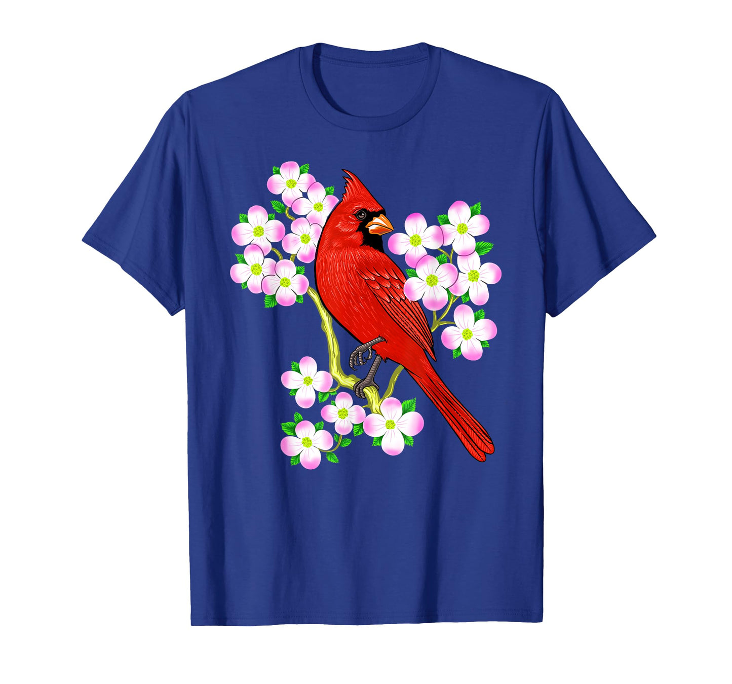 Red Cardinal Bird Dogwood Flower North Carolina Virginia T-Shirt