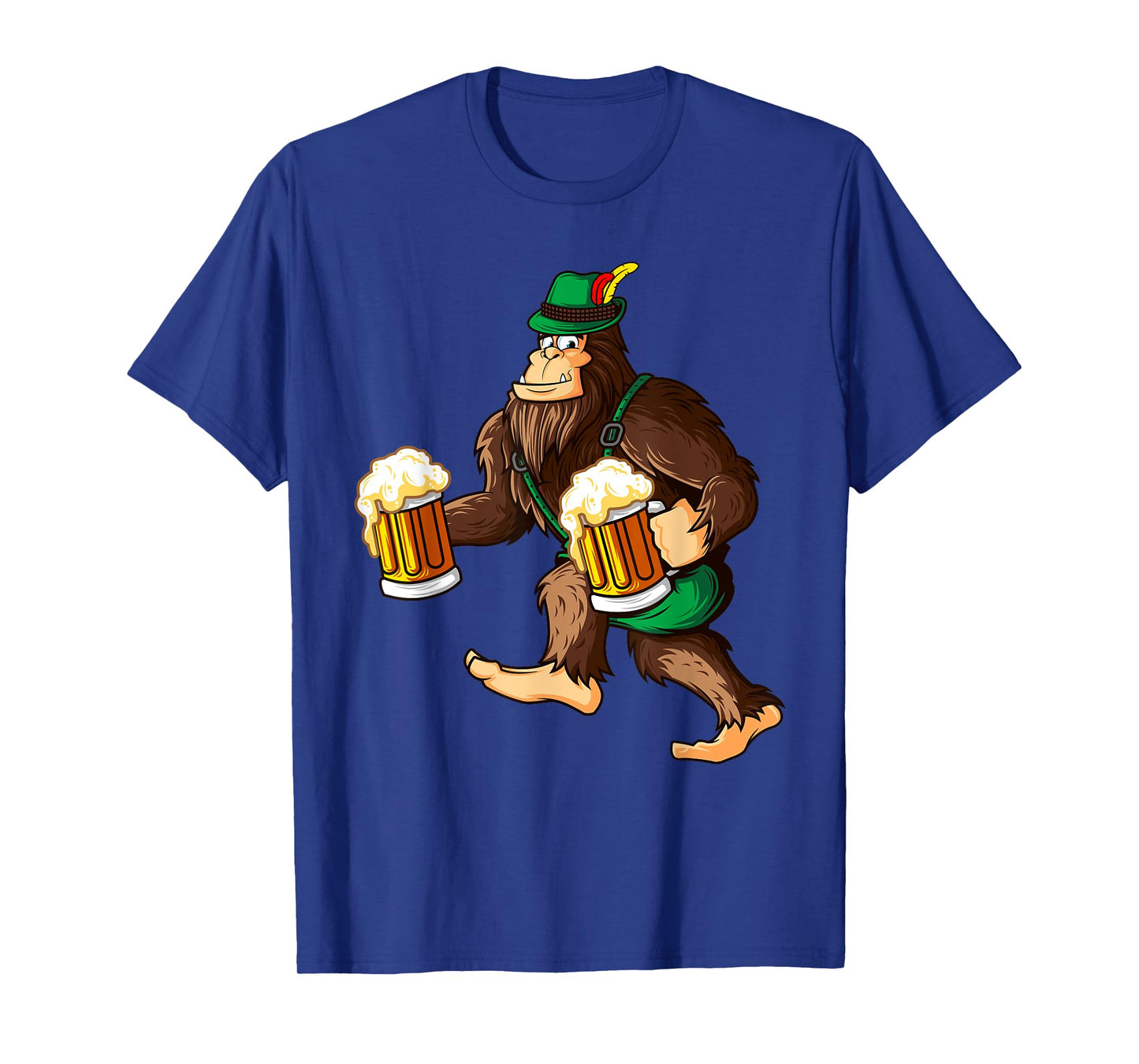 Funny Bigfoot Lederhosen Prost Beer Mug Beerfest Oktoberfest T-Shirt