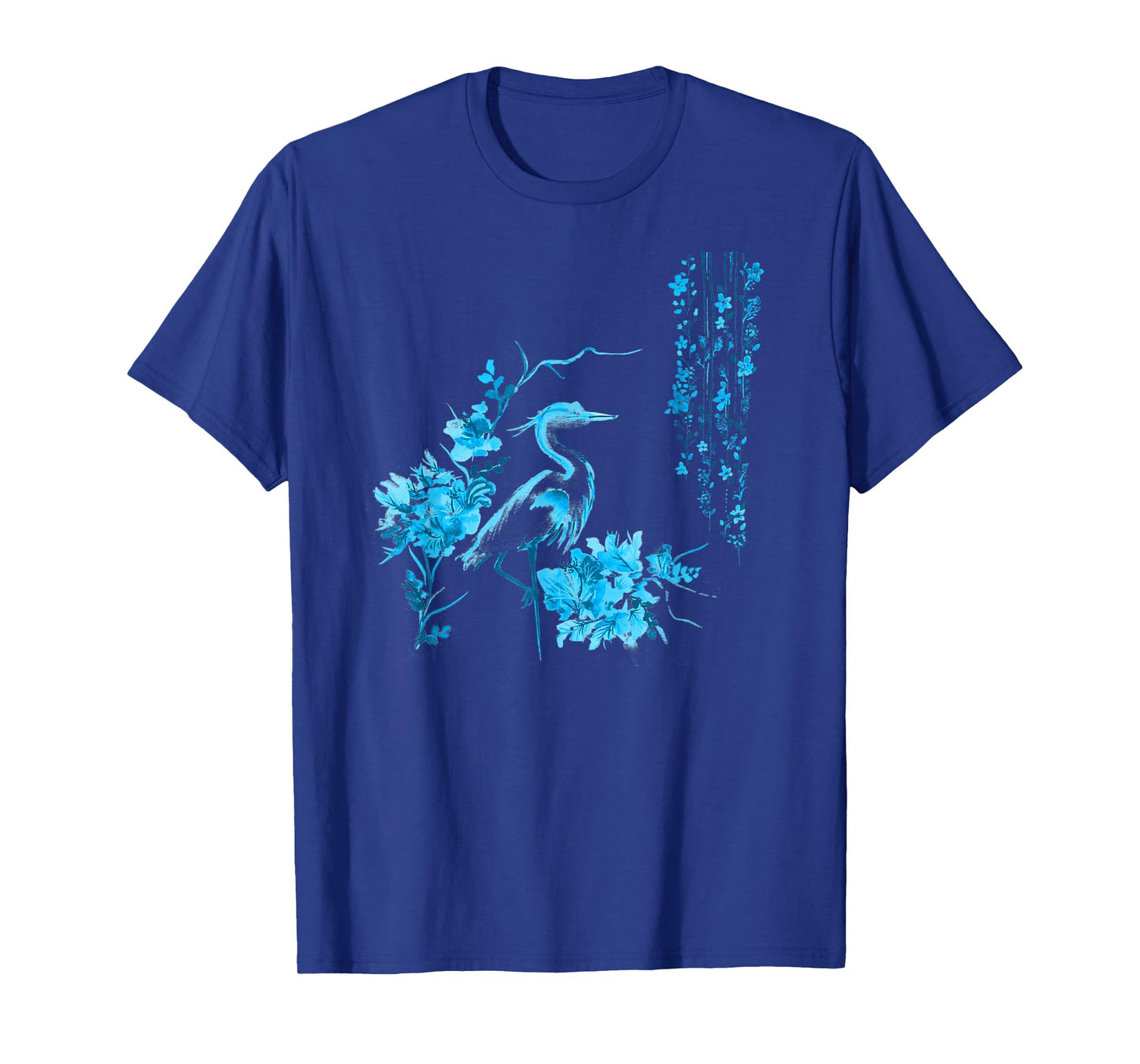 Japanese Art Crane Bird Fresh Garden Stylish Design T-Shirt
