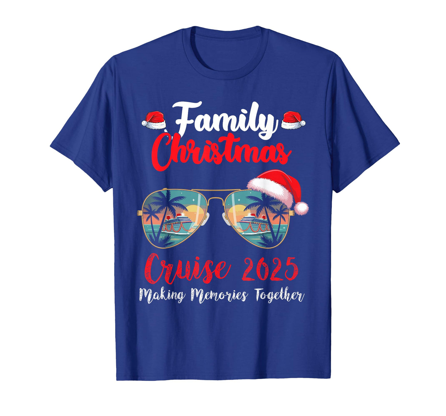 Family Christmas Cruise 2025 Sunglasses Boat Trip Xmas T-Shirt