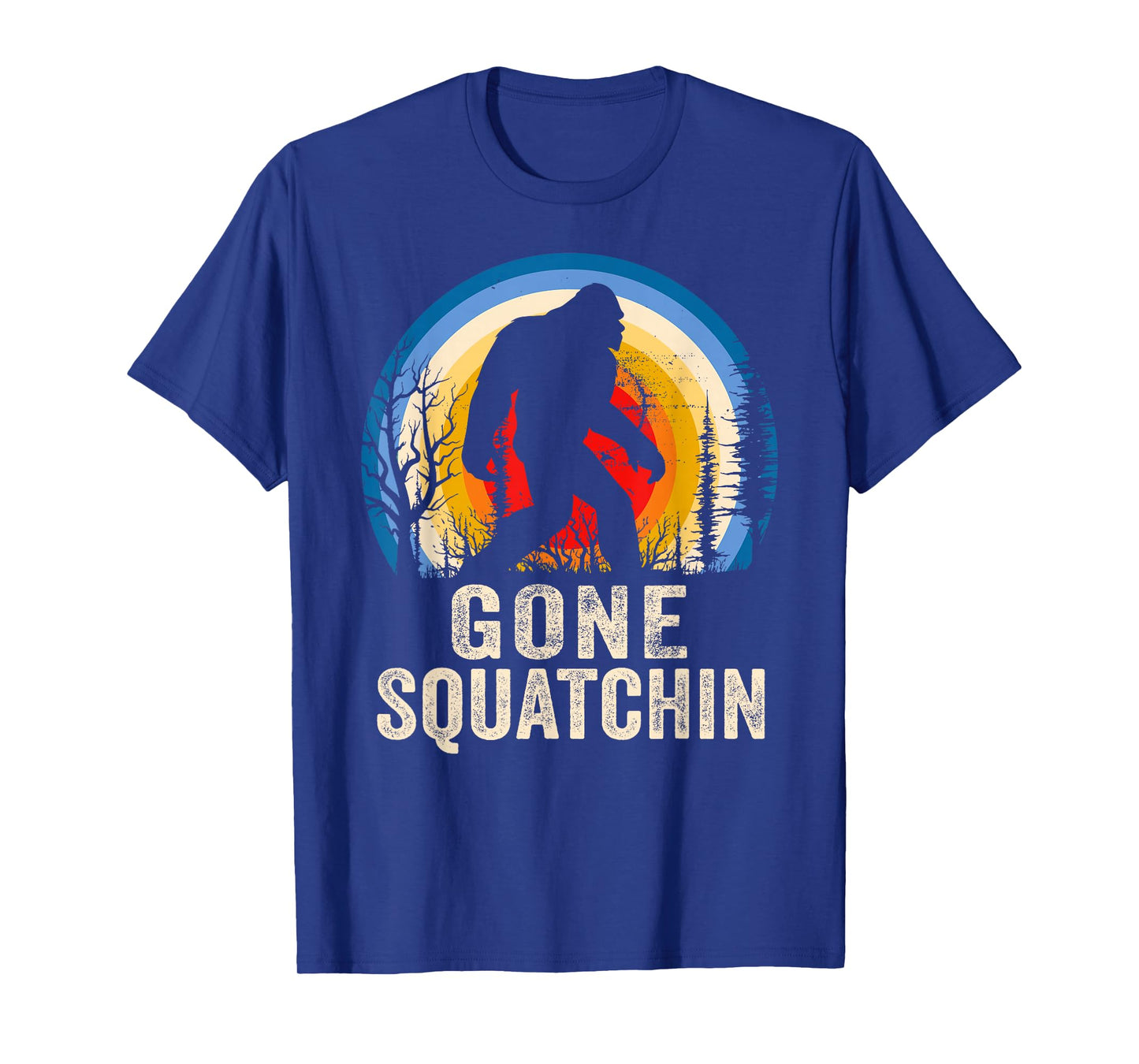 Gone Squatchin to Find Bigfoot Sasquatch Retro T-Shirt