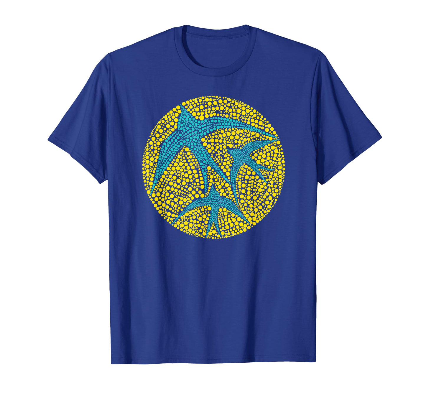 Swarm of Swallows Flying Aboriginal Art Style Flock of Birds T-Shirt