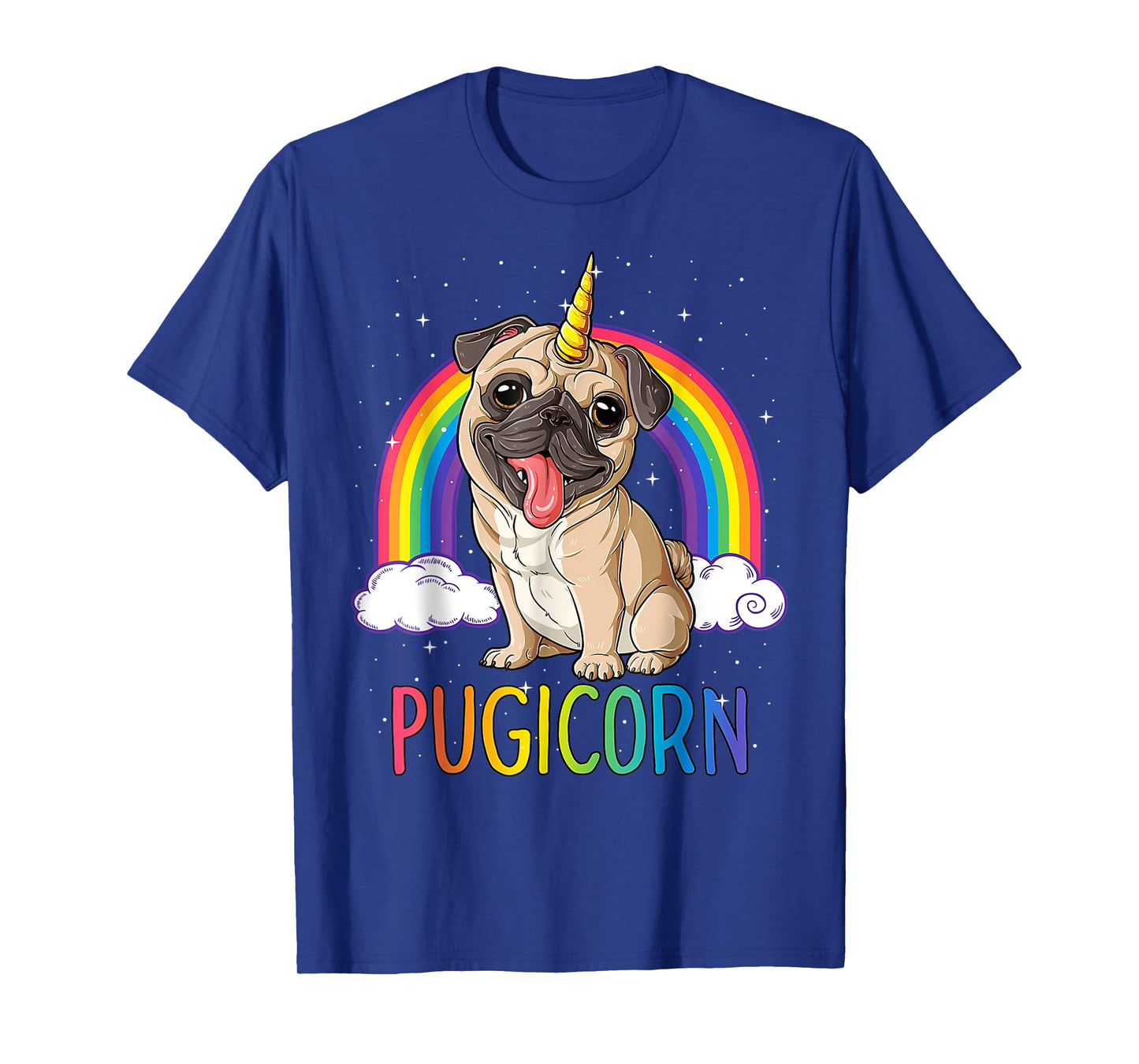 Pugicorn Pug Unicorn Girls Kids Space Galaxy Rainbow.2022 T-Shirt
