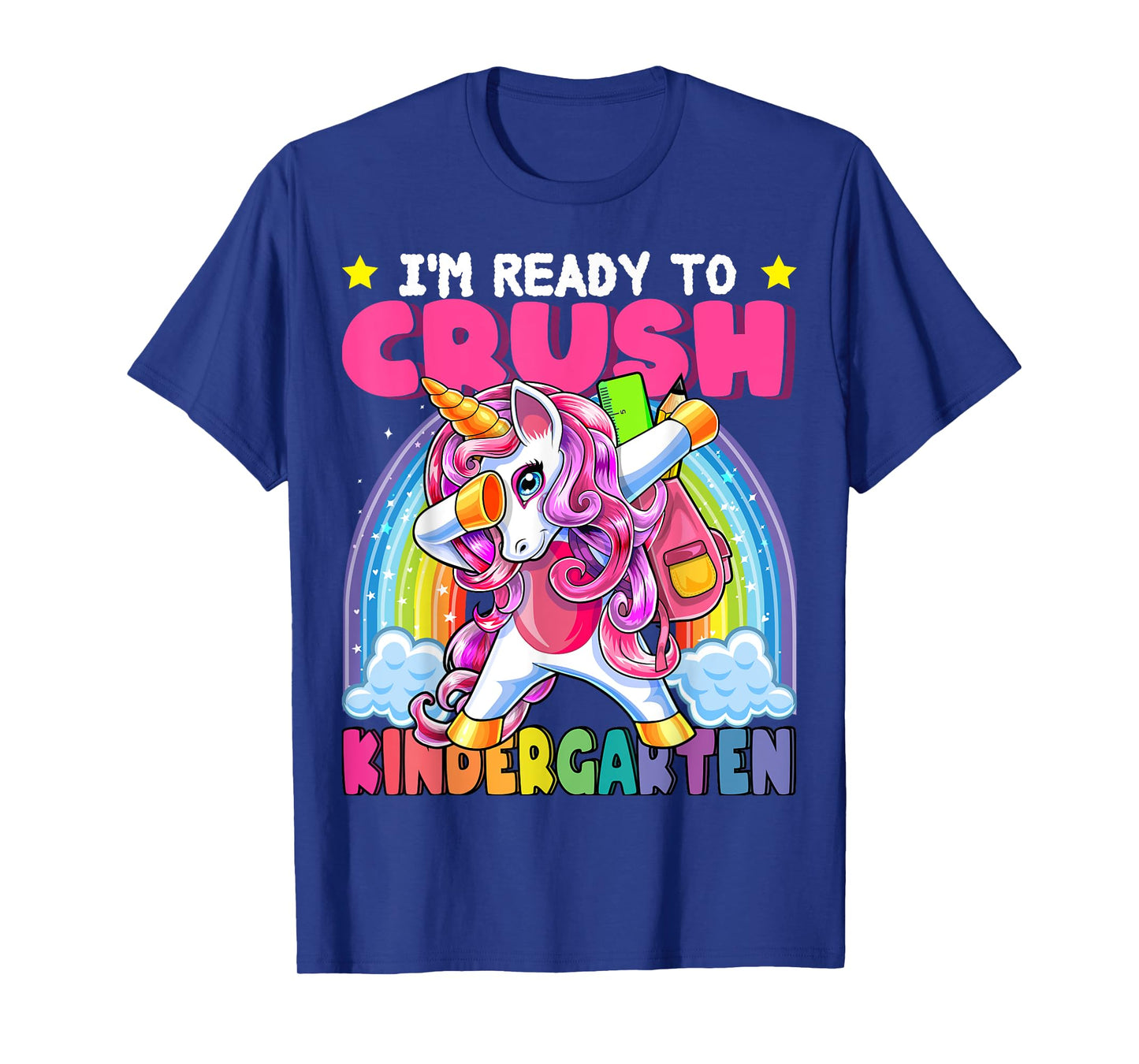 Crush Kindergarten Dabbing Unicorn Back to School Girls Gift T-Shirt