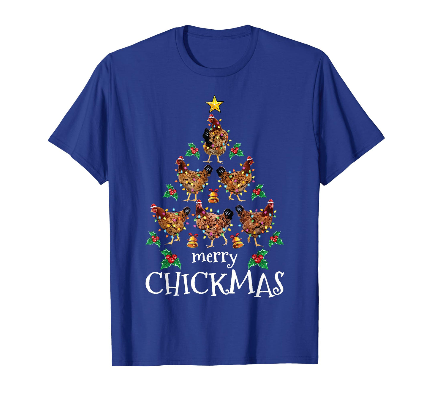 Christmas Chicken Tree Xmas Funny Merry Chickmas T-Shirt