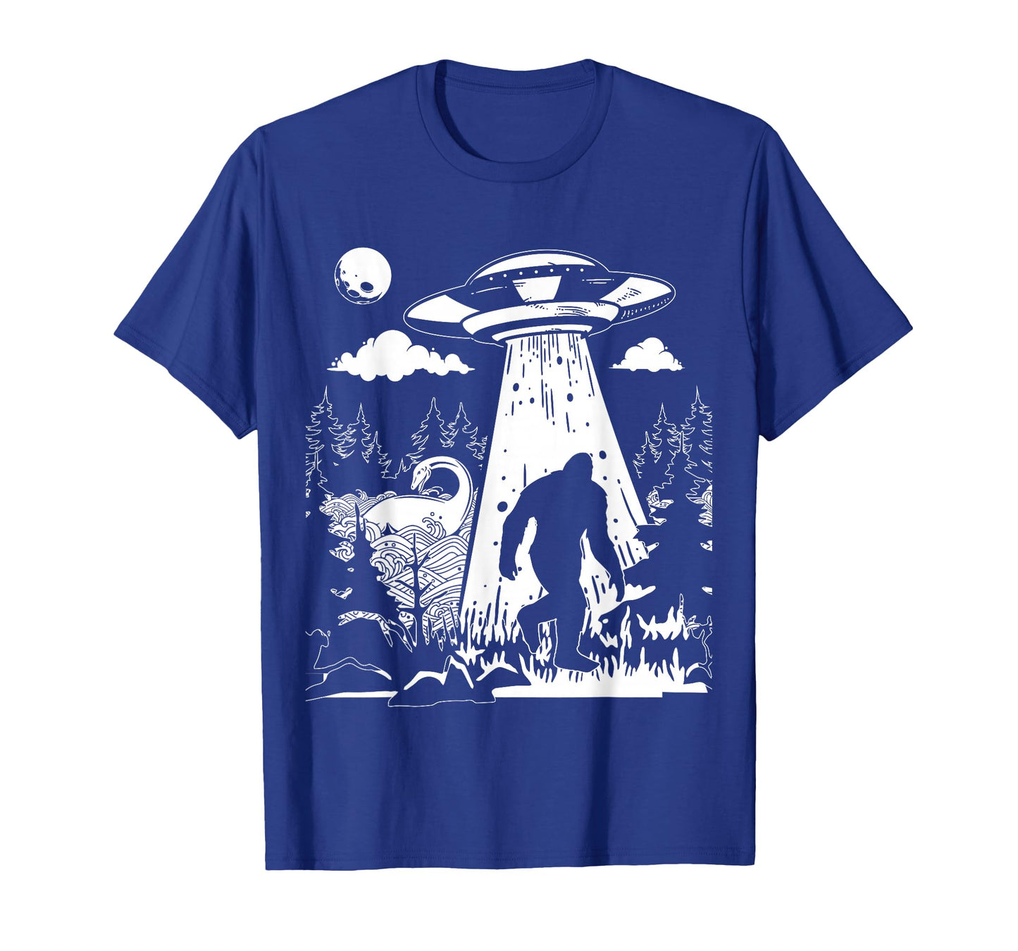 Vintage Alien with Bigfoot & Loch Ness Monster Cryptozoology T-Shirt