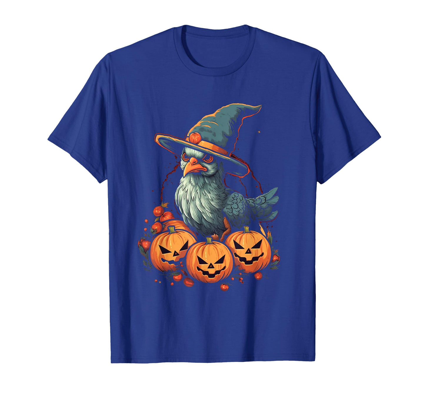 Chicken Witch Halloween Costume Farm Animal Pumpkin Farmer T-Shirt