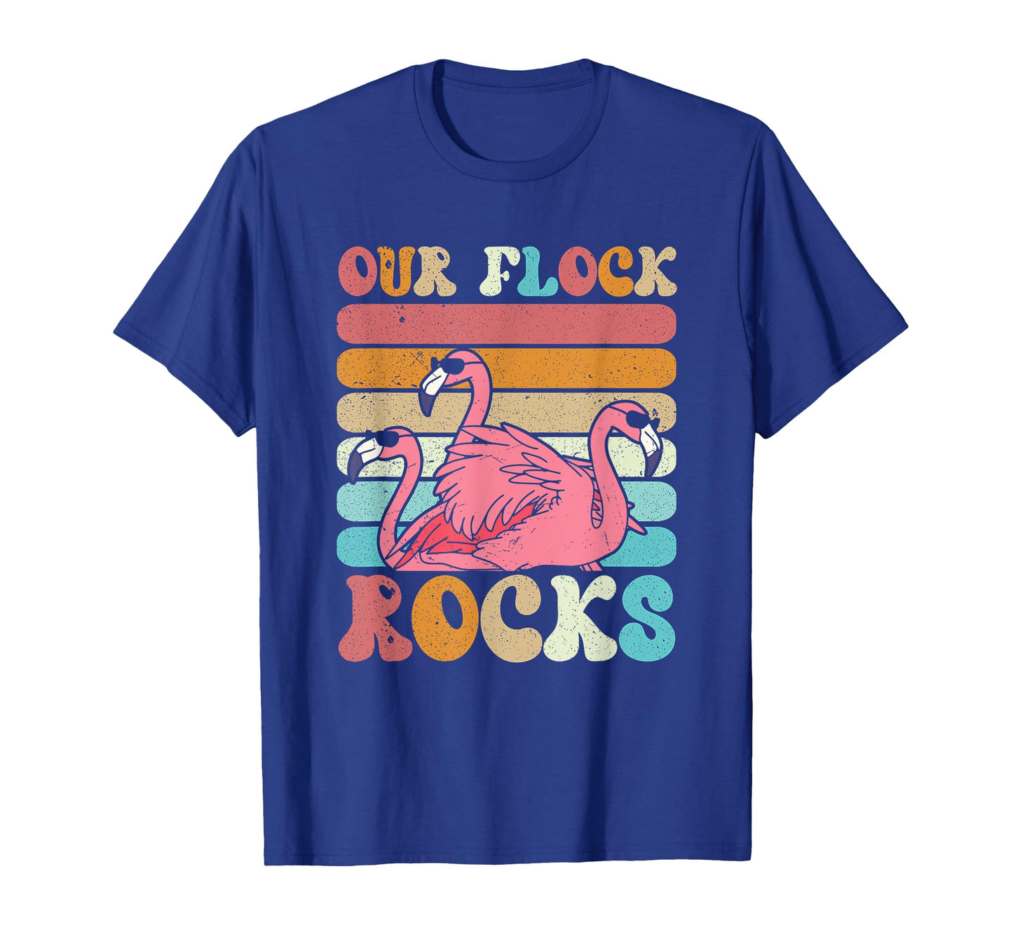 Our Flock Rocks Flamingo Matching Family Vacation T-Shirt