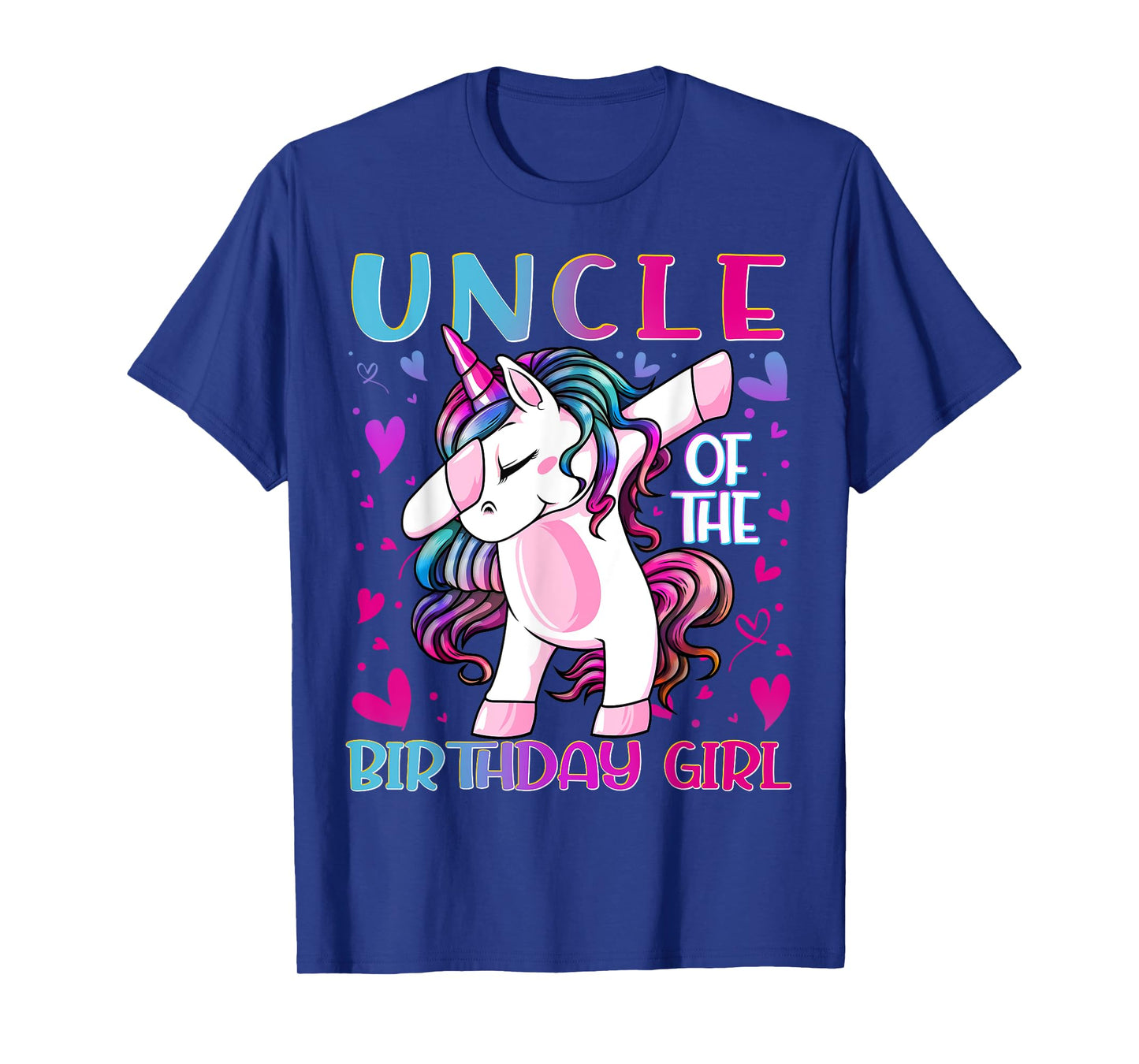 Uncle of the Birthday Girl Dabbing Unicorn Uncle Gifts T-Shirt