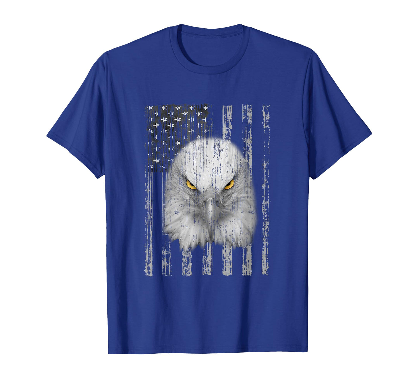 USA Flag with American Bald Eagle Eyes Shirt Patriotic Tee T-Shirt
