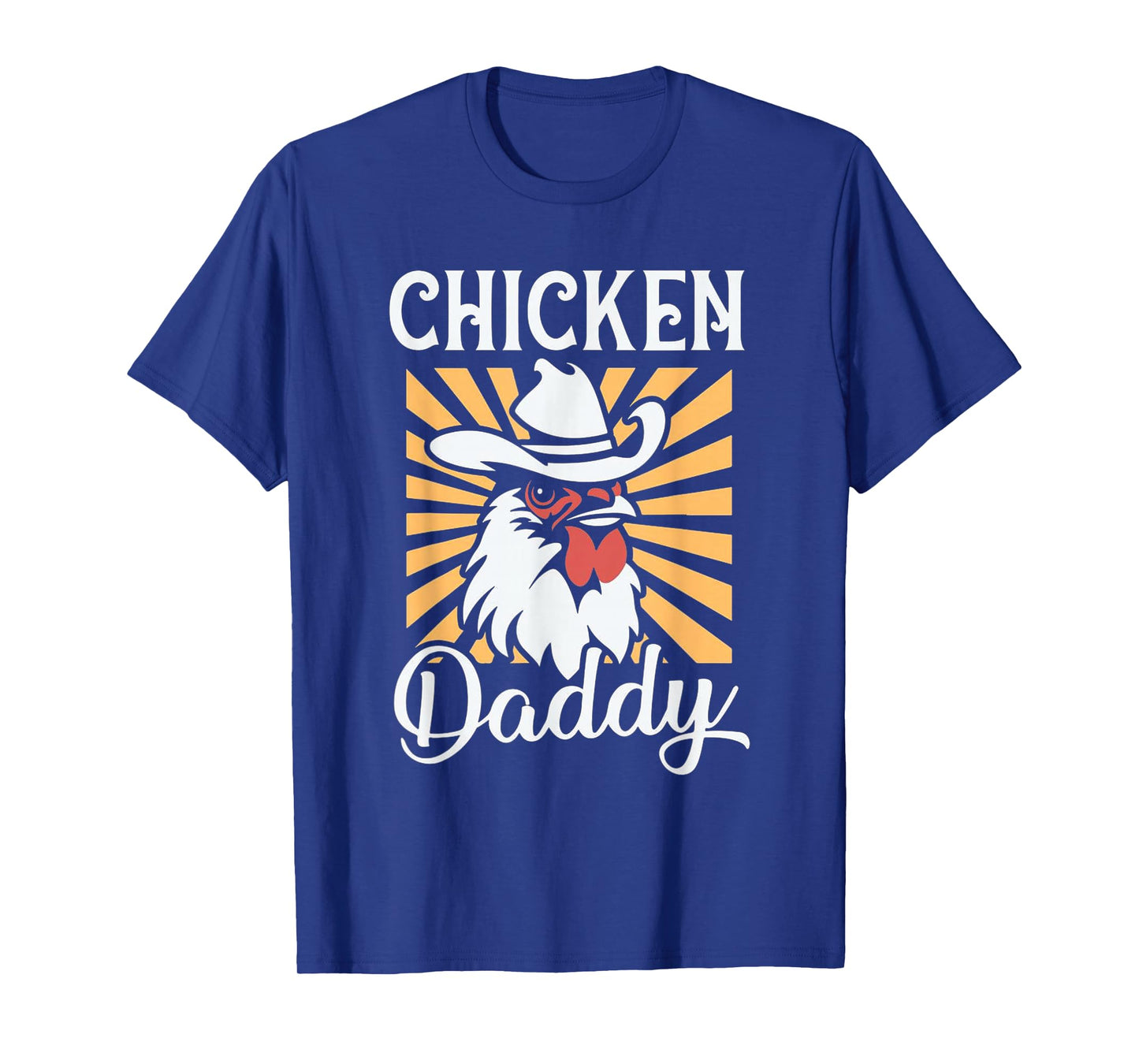 Chicken Daddy Vintage Poultry Farmer Funny Fathers Day Mens T-Shirt