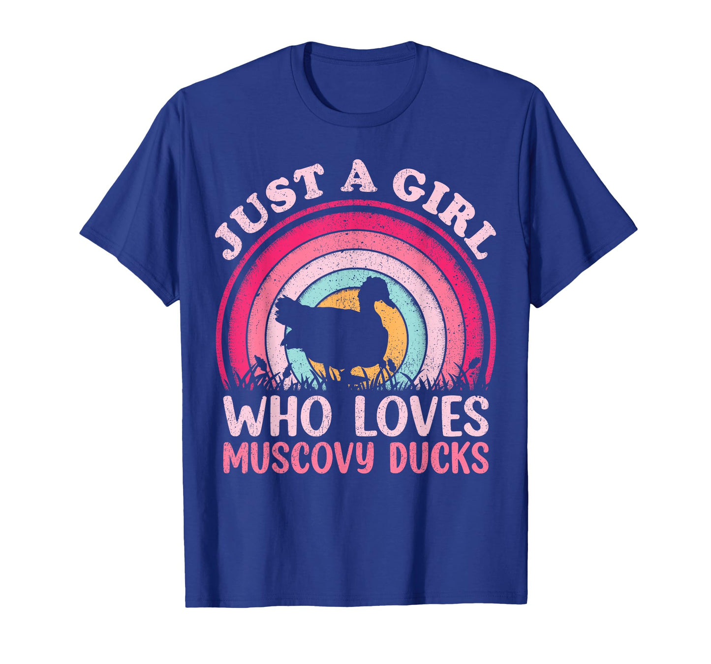 Duck Bird Vintage Retro Just A Girl Who Loves Muscovy Ducks T-Shirt