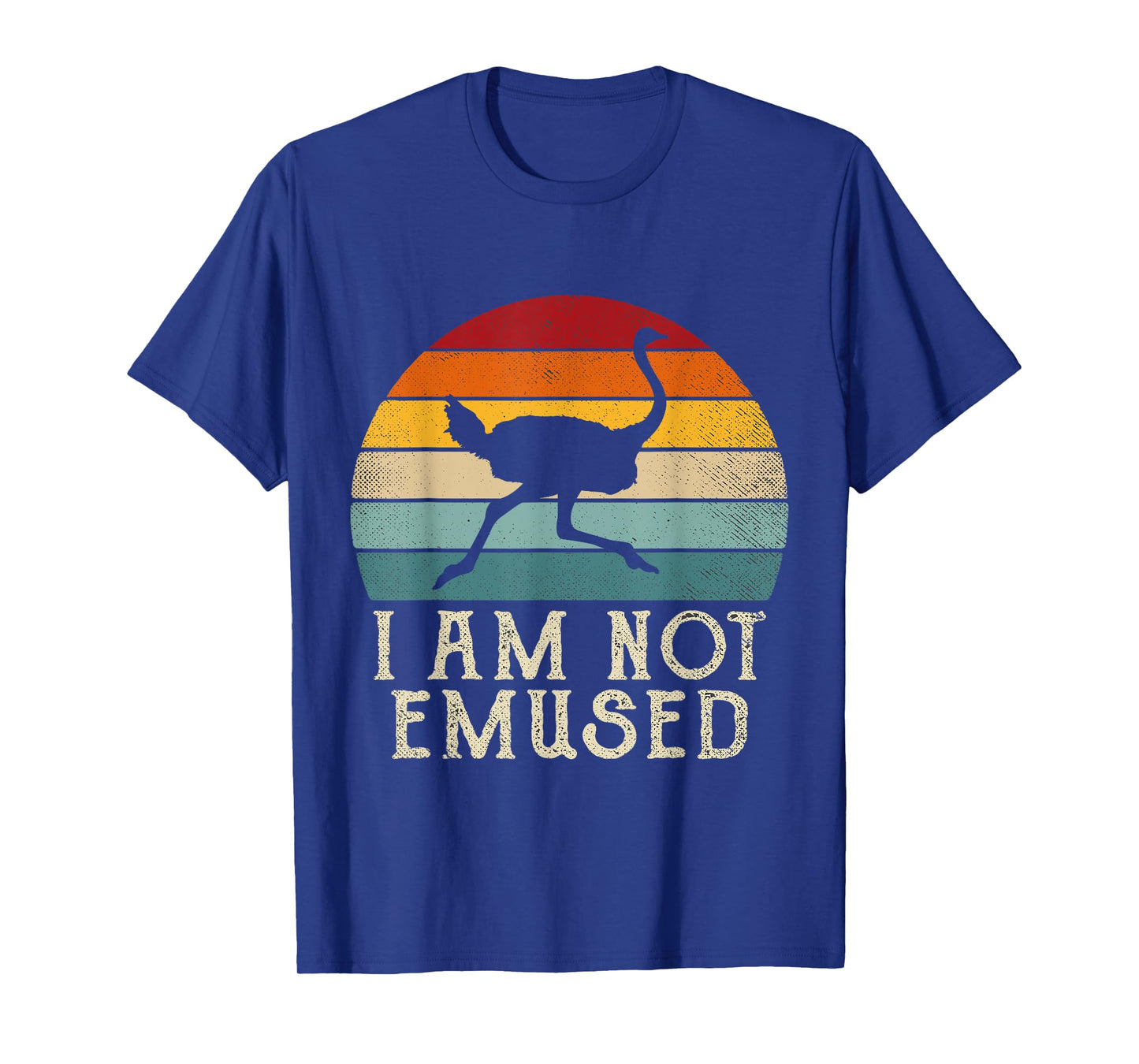 NOT EMU-SED Funny Emu T-Shirt Not Amused Ostrich Retro T-Shirt
