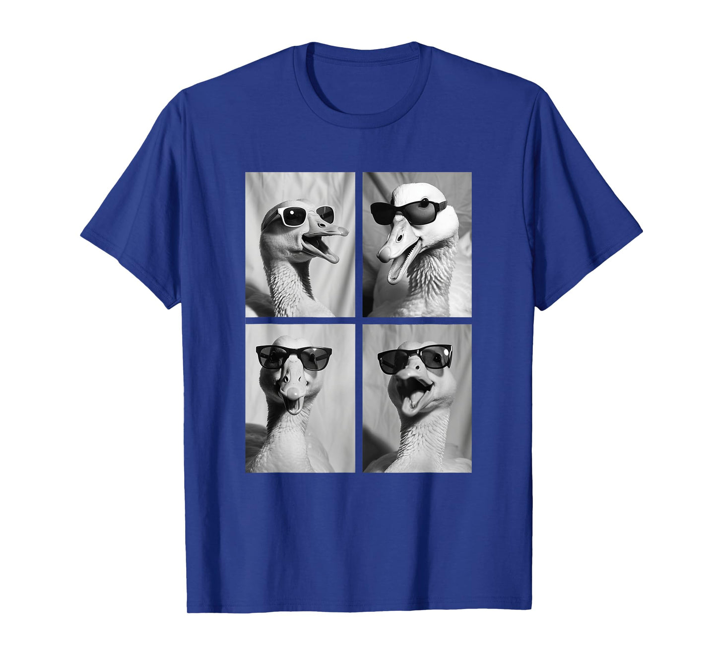Funny Goose with Sunglasses Silly Geese Animals Photo Booth T-Shirt