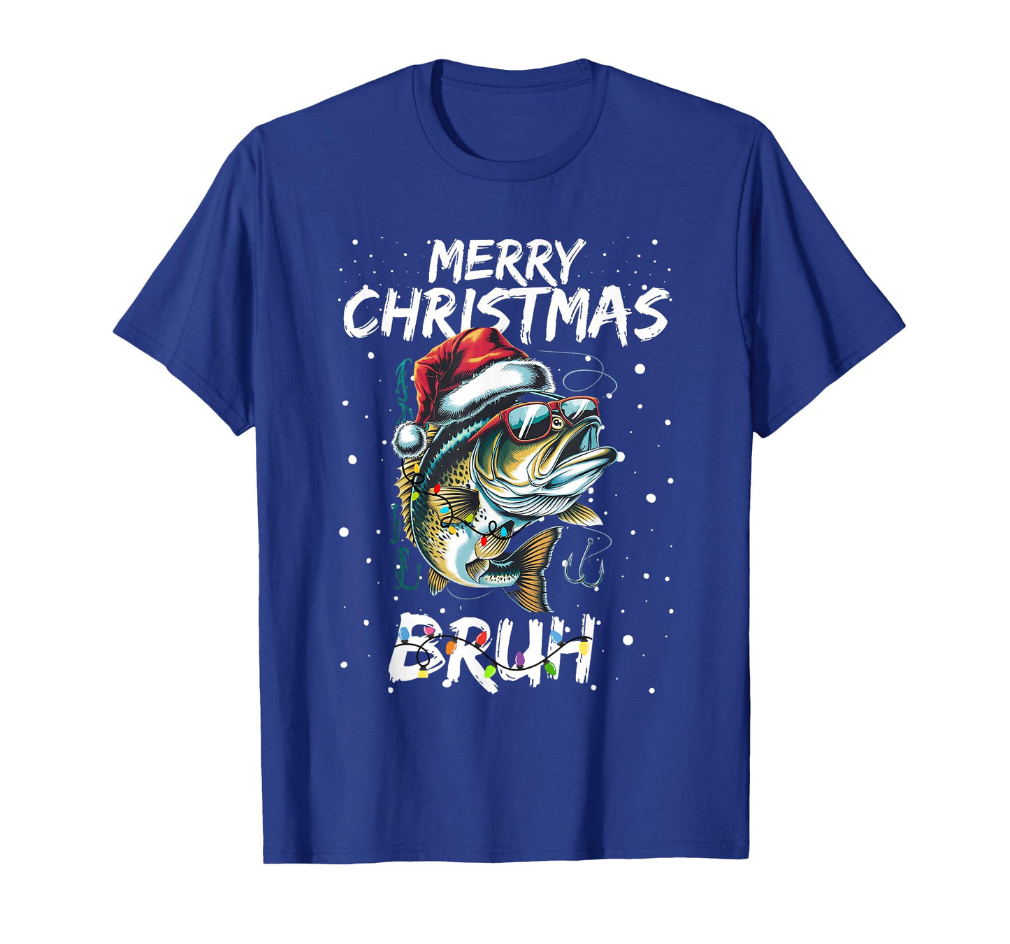 Merry Fishmas Santa Fishing Lovers Funny Fisherman Christmas T-Shirt