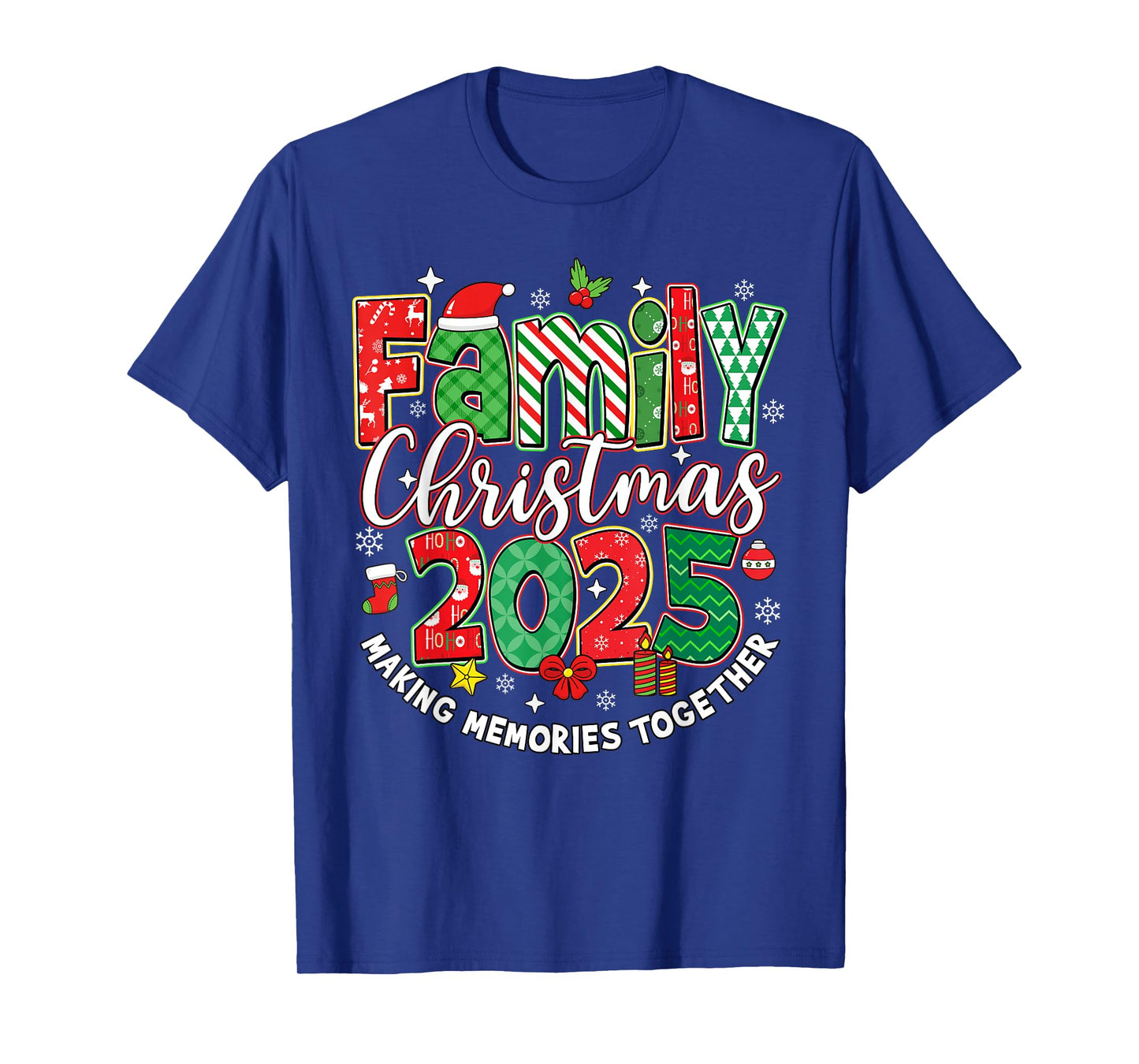Family Christmas 2025 Squad Santa Elf Xmas Matching Outfit T-Shirt