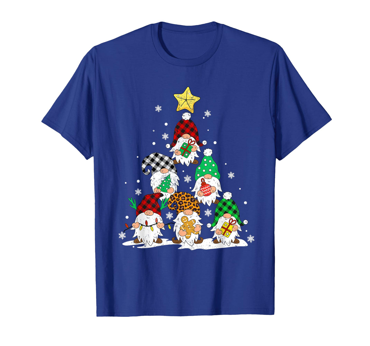 Cute Gnomes Christmas Tree Lights Gnomies Gnome Xmas Holiday T-Shirt