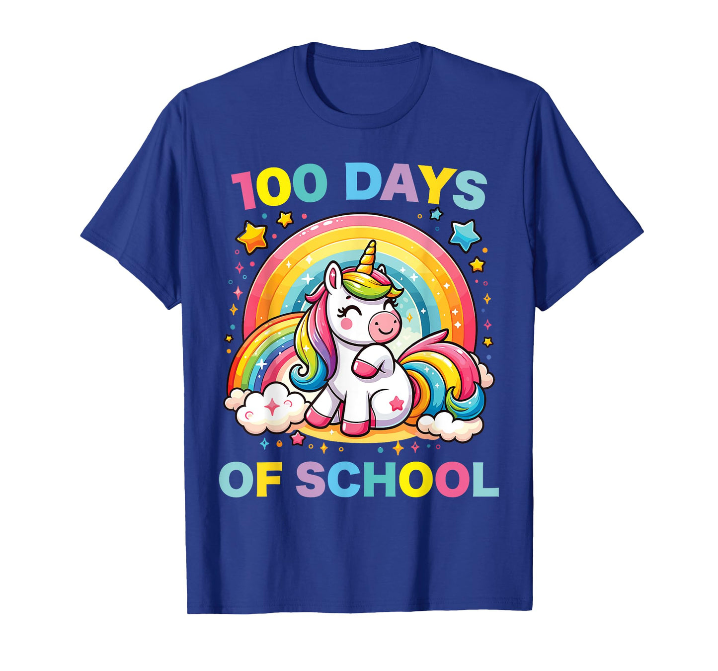 100 Days of School Unicorn Girls Teacher 100th Day of School T-Shirt