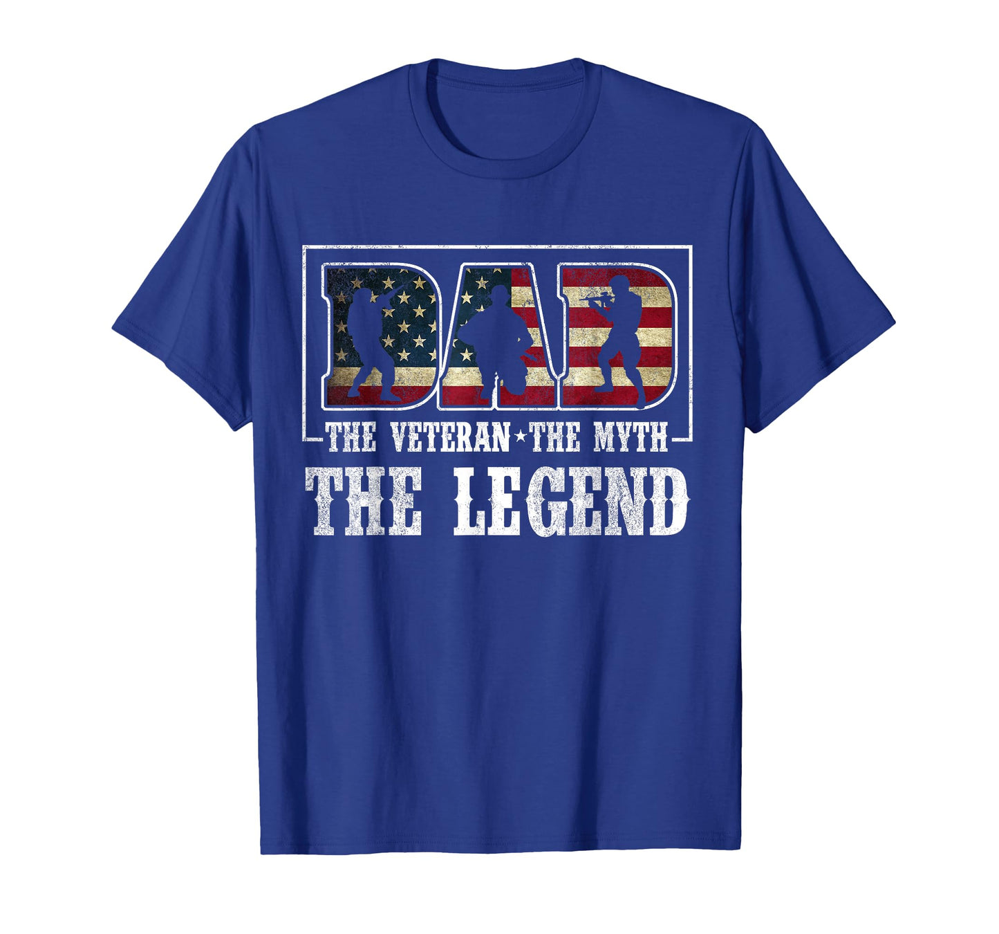 Mens The Veteran The Myth The Legend T-shirt Veteran Dad Gif