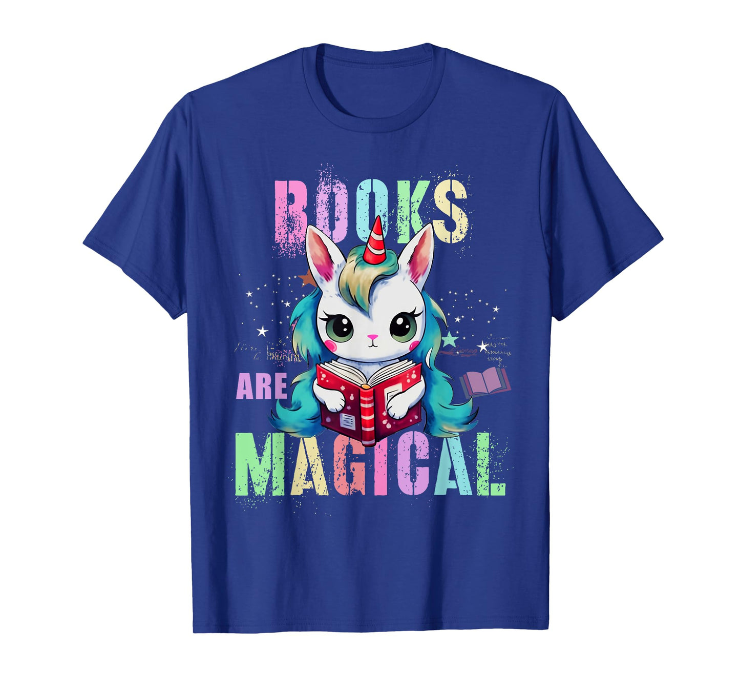 Cute BOOKS ARE MAGICAL Unicorn School Library Squad Reading T-Shirt