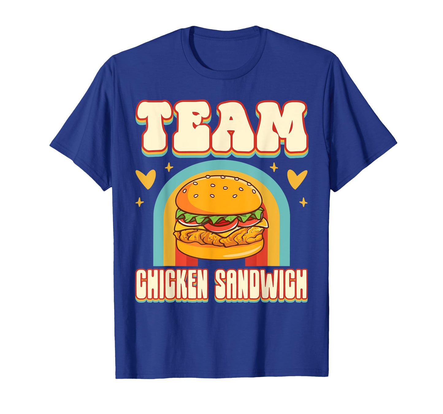 Chicken Sandwich Squad Hungry Food Lover Gift Team Chicken Sandwich Cute Food Addict Team T-Shirt - Unisex-Adults, Black, Small