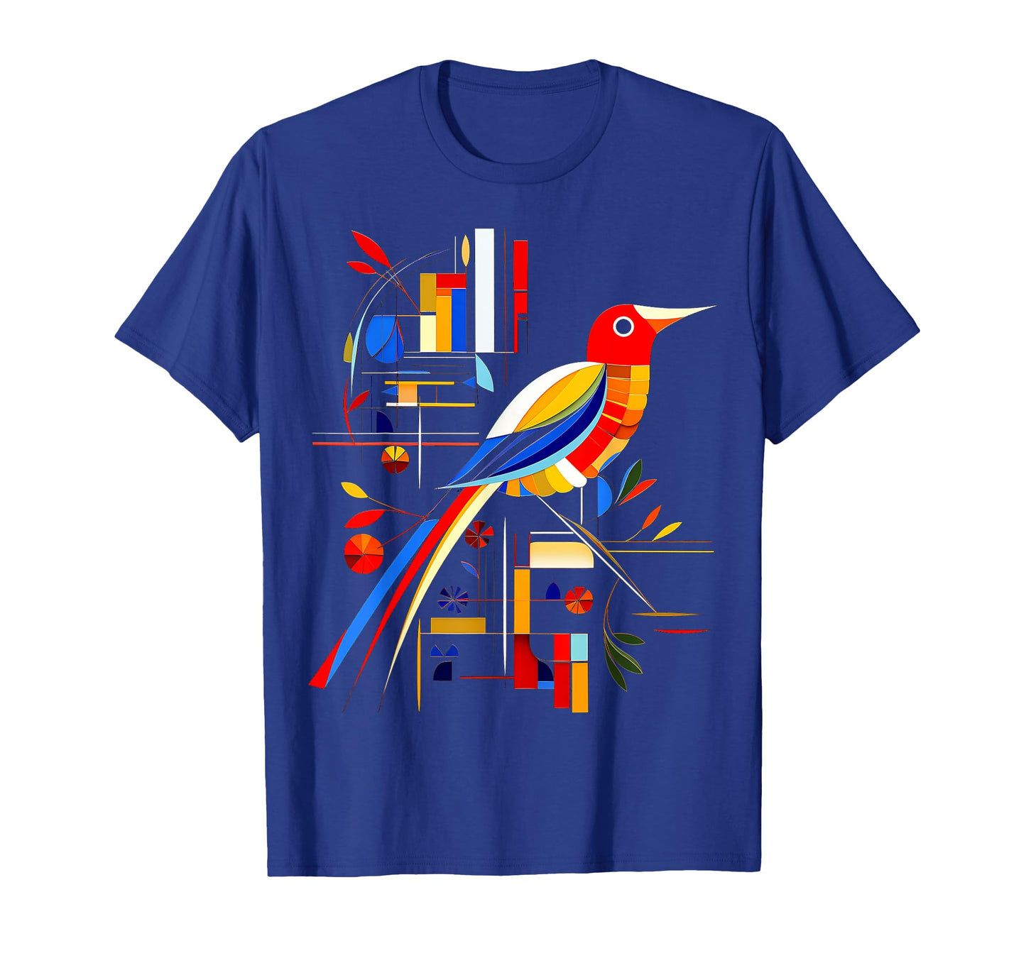 Bird Geometric Animal Zoo Colorful Art Bird T-Shirt