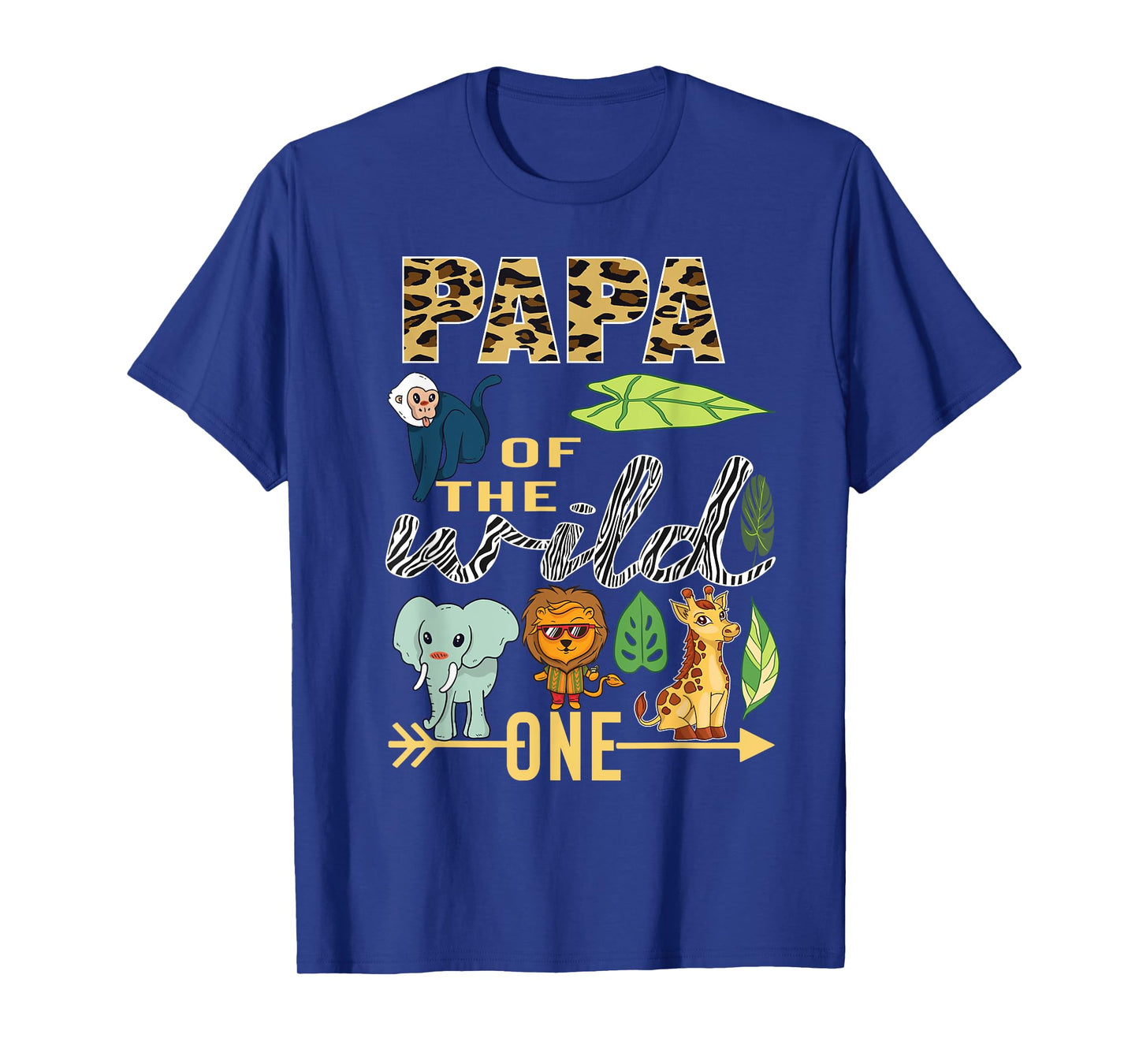 Papa Of The Wild One Zoo 1st Birthday Safari Jungle Animal T-Shirt