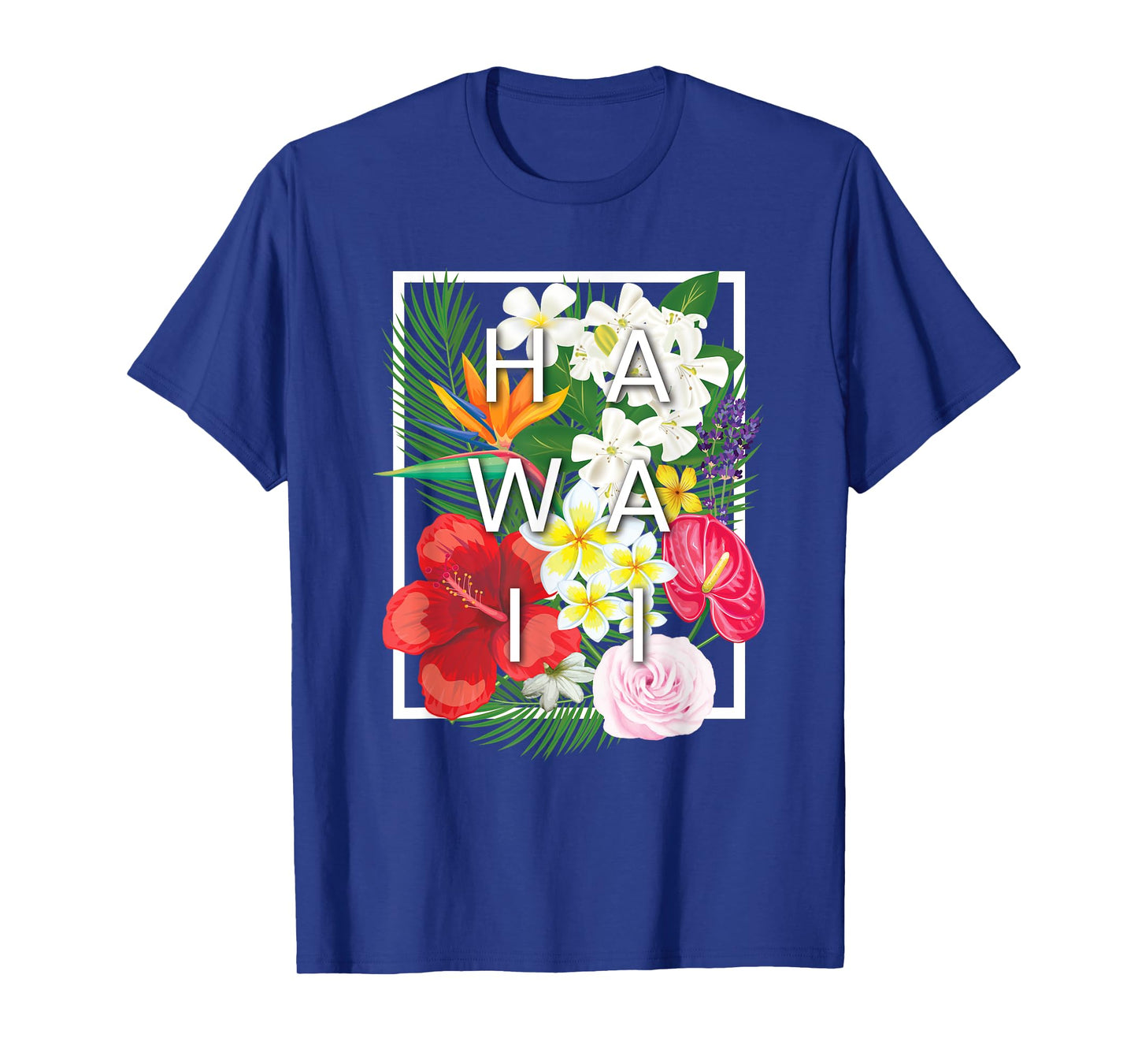 Flowers of Hawaii Word Art - Hawaiian Pride T-Shirt