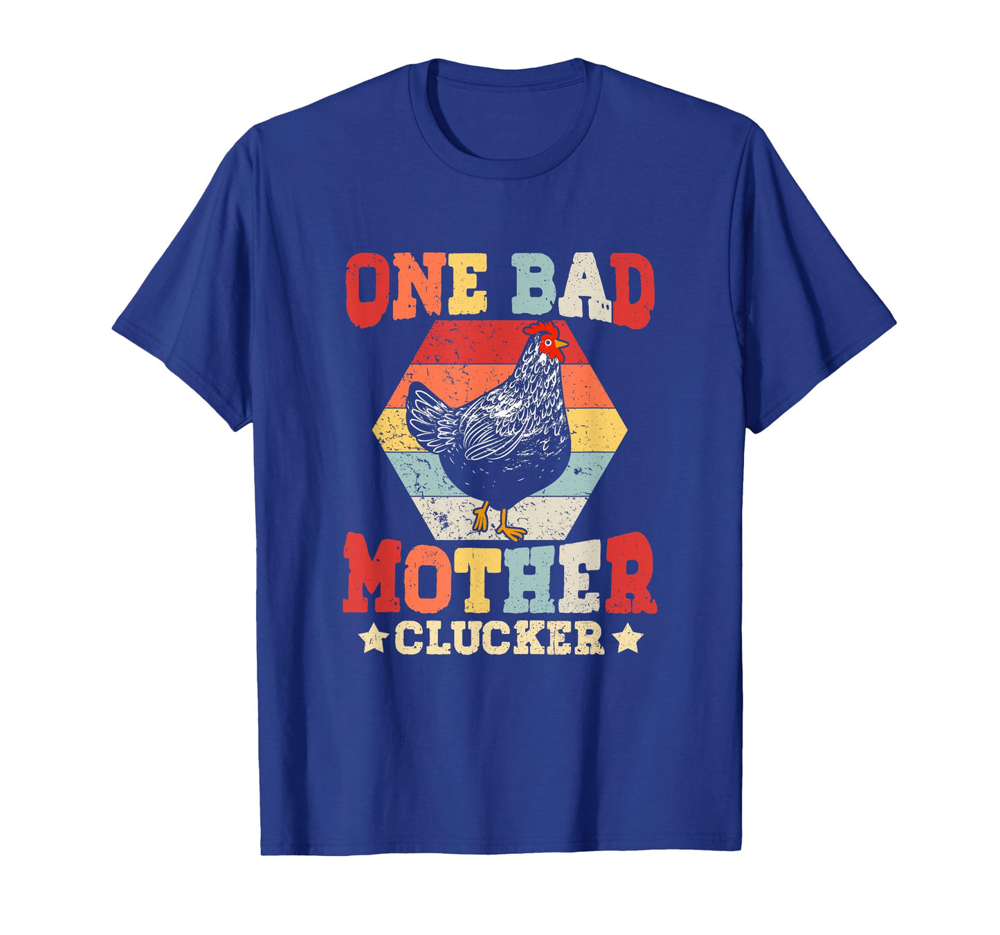 One Bad Mother Clucker Novel Chicken Lover Vintage Sunset T-Shirt