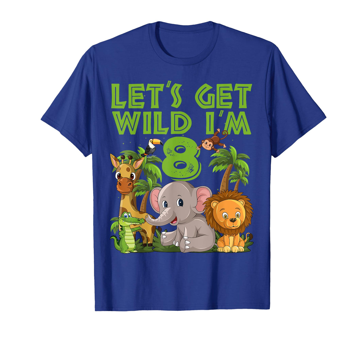 8 Year Old Zoo Birthday Safari Jungle Animal 8th B-day T-Shirt