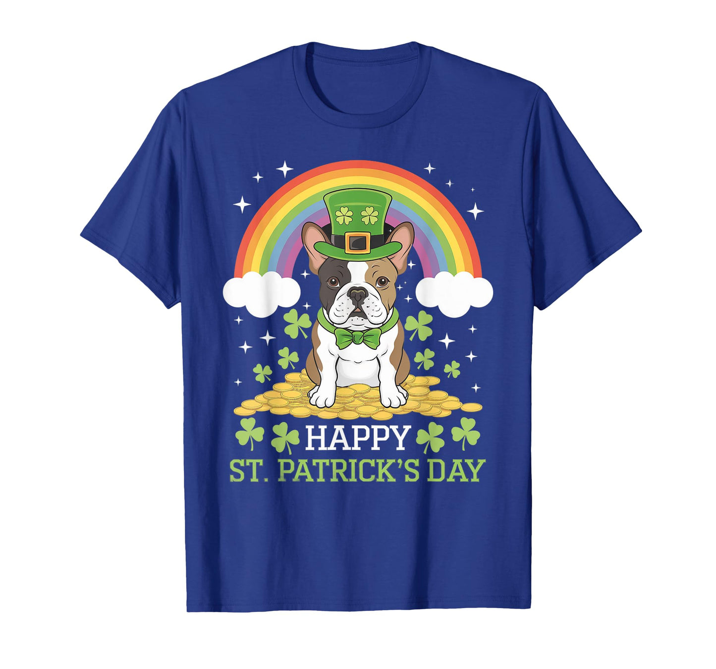 St. Patrick's Frenchie on French Bulldog Dog St Patricks Day T-Shirt