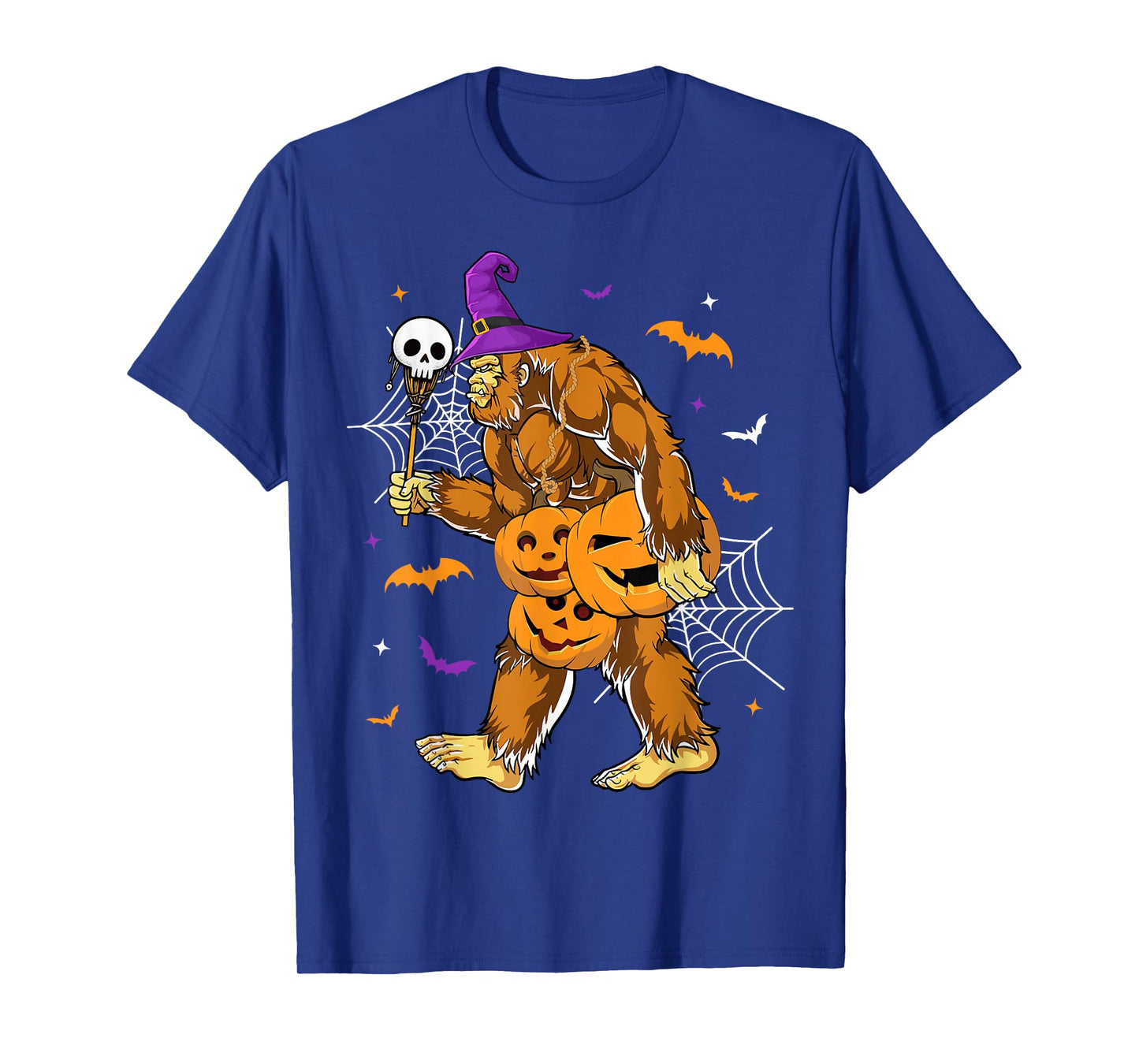 Spooky Bigfoot Halloween Pumpkin Funny Halloween Sasquatch T-Shirt