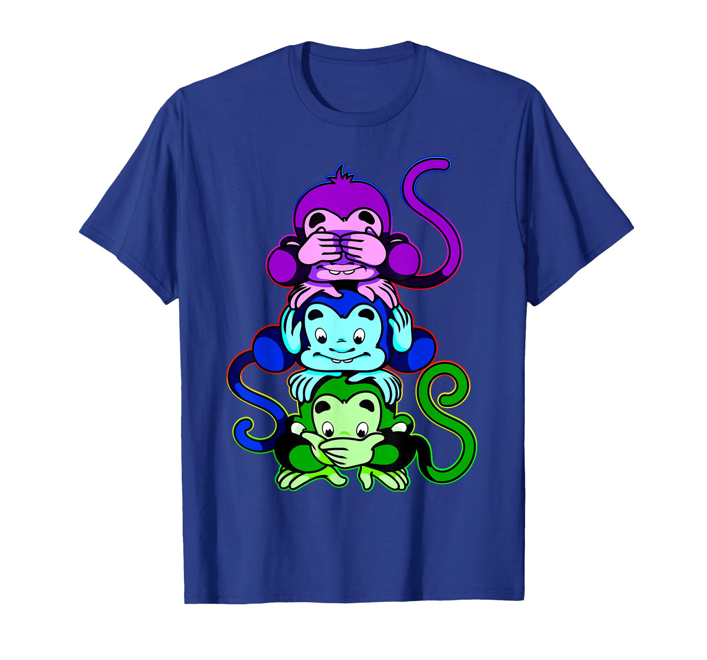 Three Wise Monkeys-See No Evil, Hear No Evil, Speak No Evil T-Shirt