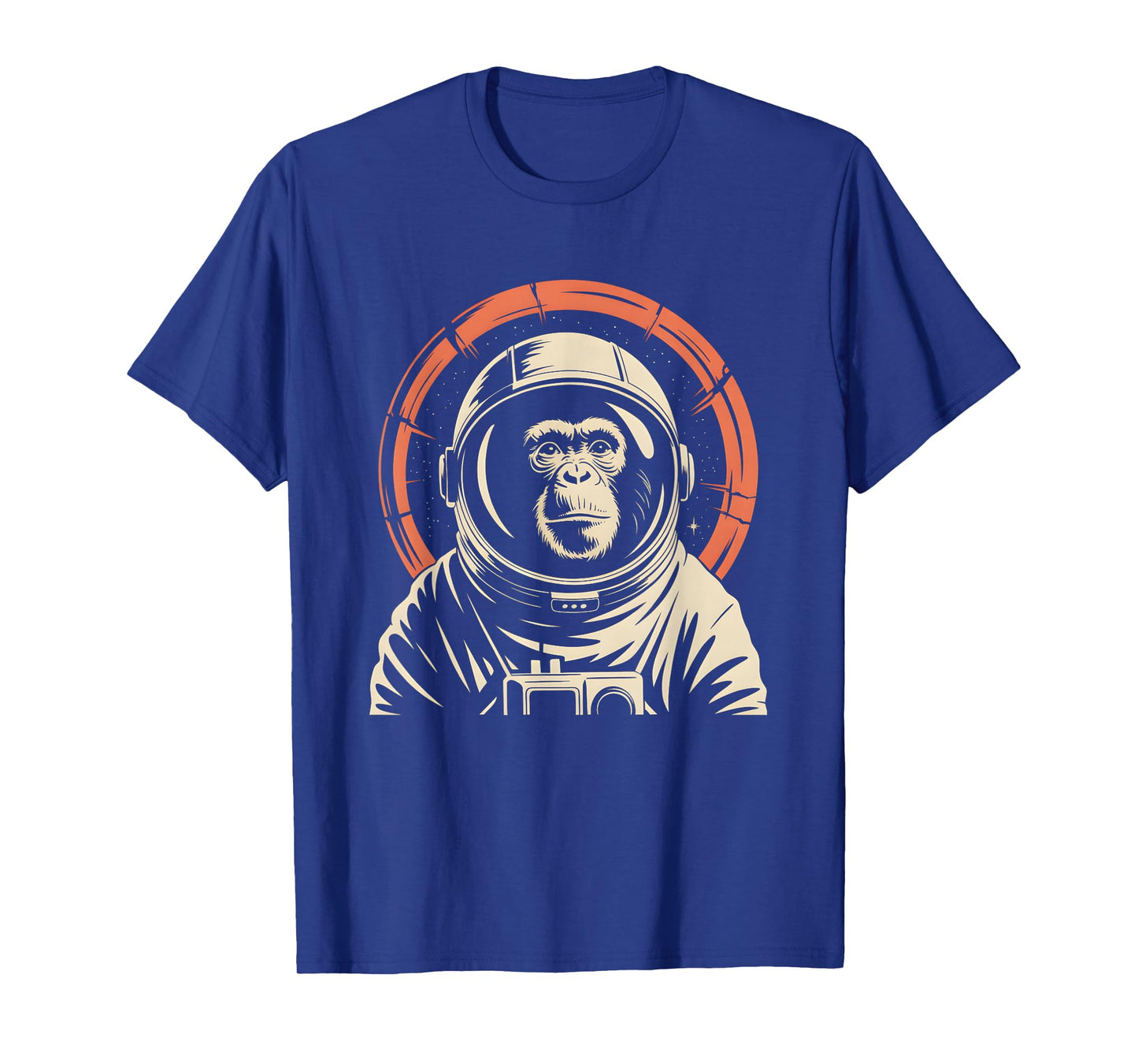 Monkey In Space Suit Funny Vintage Sci-Fi Astronaut Galaxy T-Shirt