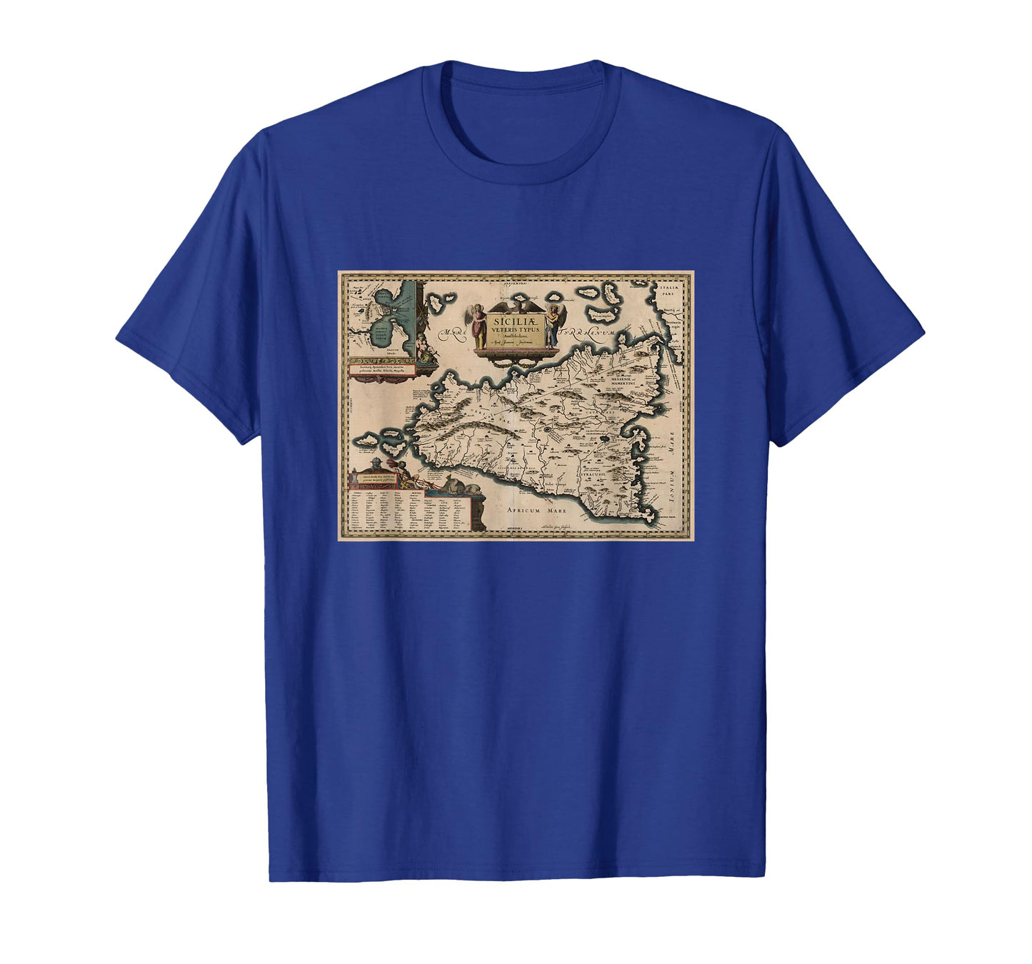 Sicily Italy Map T Shirt T-Shirt