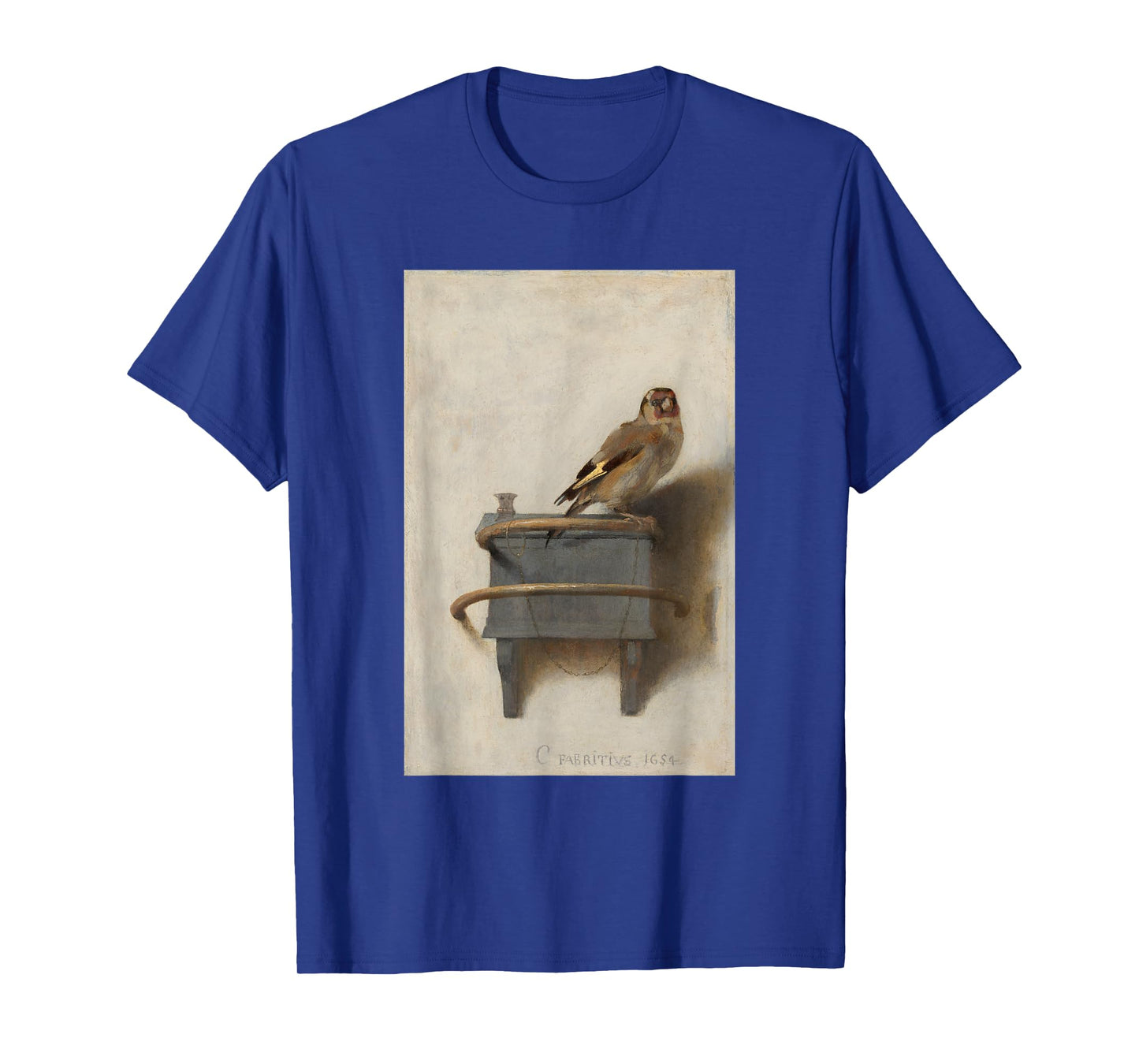 The Goldfinch by Carel Fabritius Bird Painting Fine Art T-Shirt